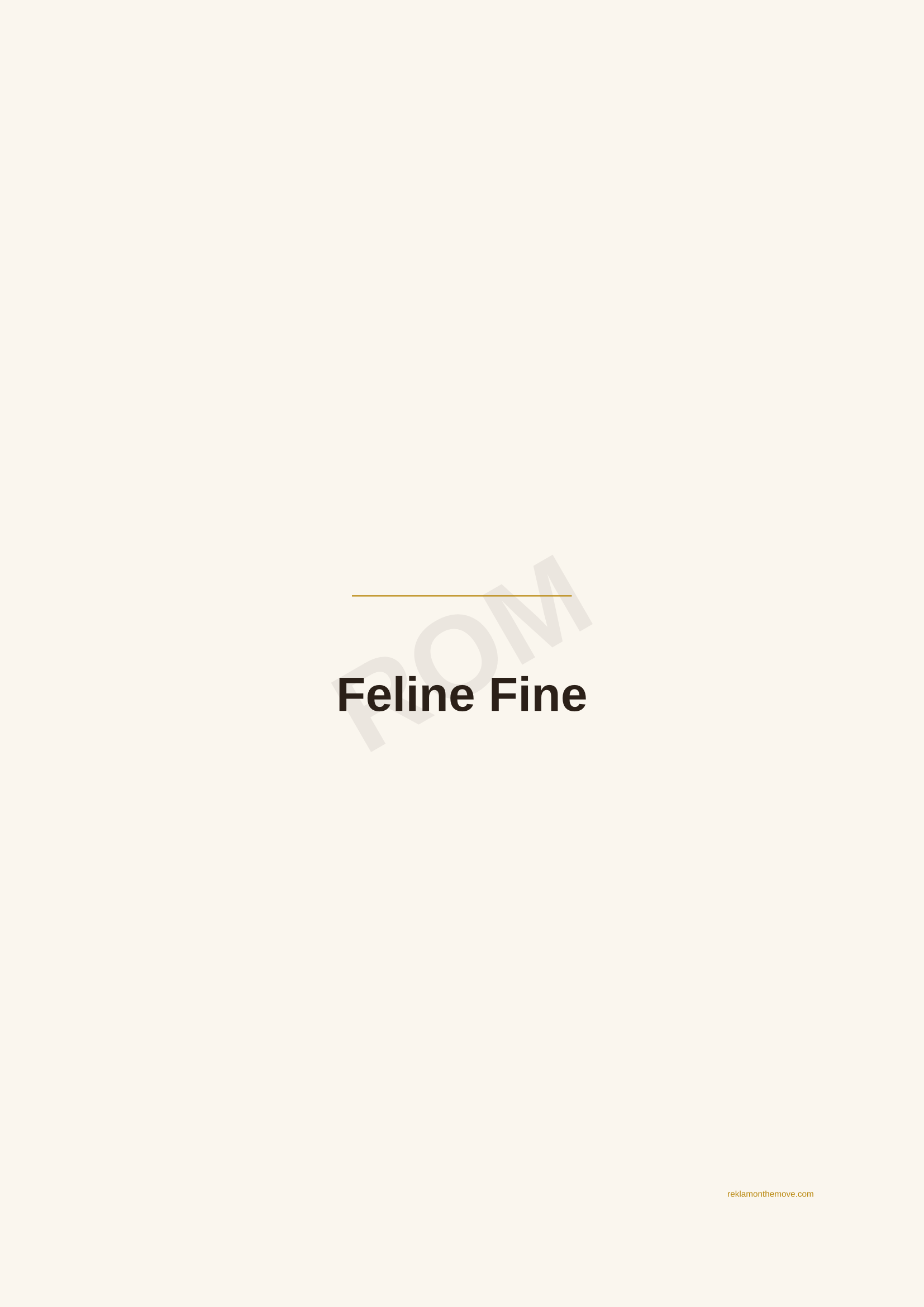 Feline Fine · Espresso — ROM dijital ürün önizlemesi (filigranlı)