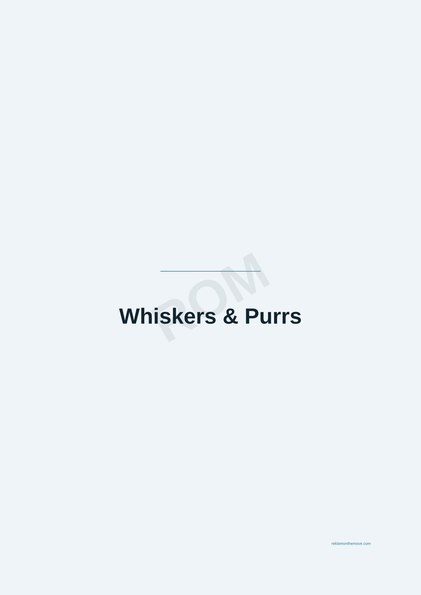 Whiskers & Purrs · Okyanus — ROM dijital ürün önizlemesi (filigranlı)