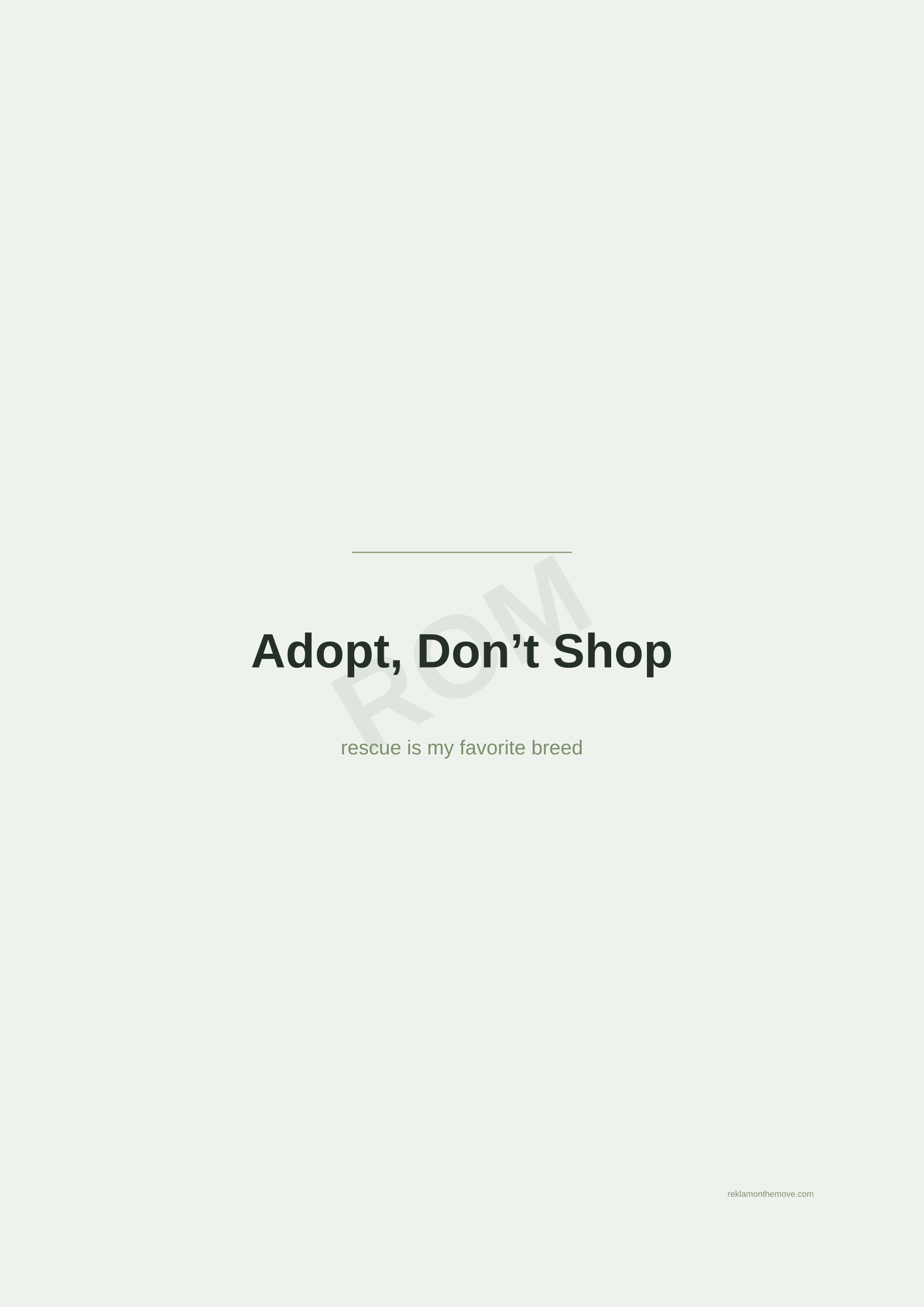 Adopt, Don't Shop · Adaçayı — ROM dijital ürün önizlemesi (filigranlı)