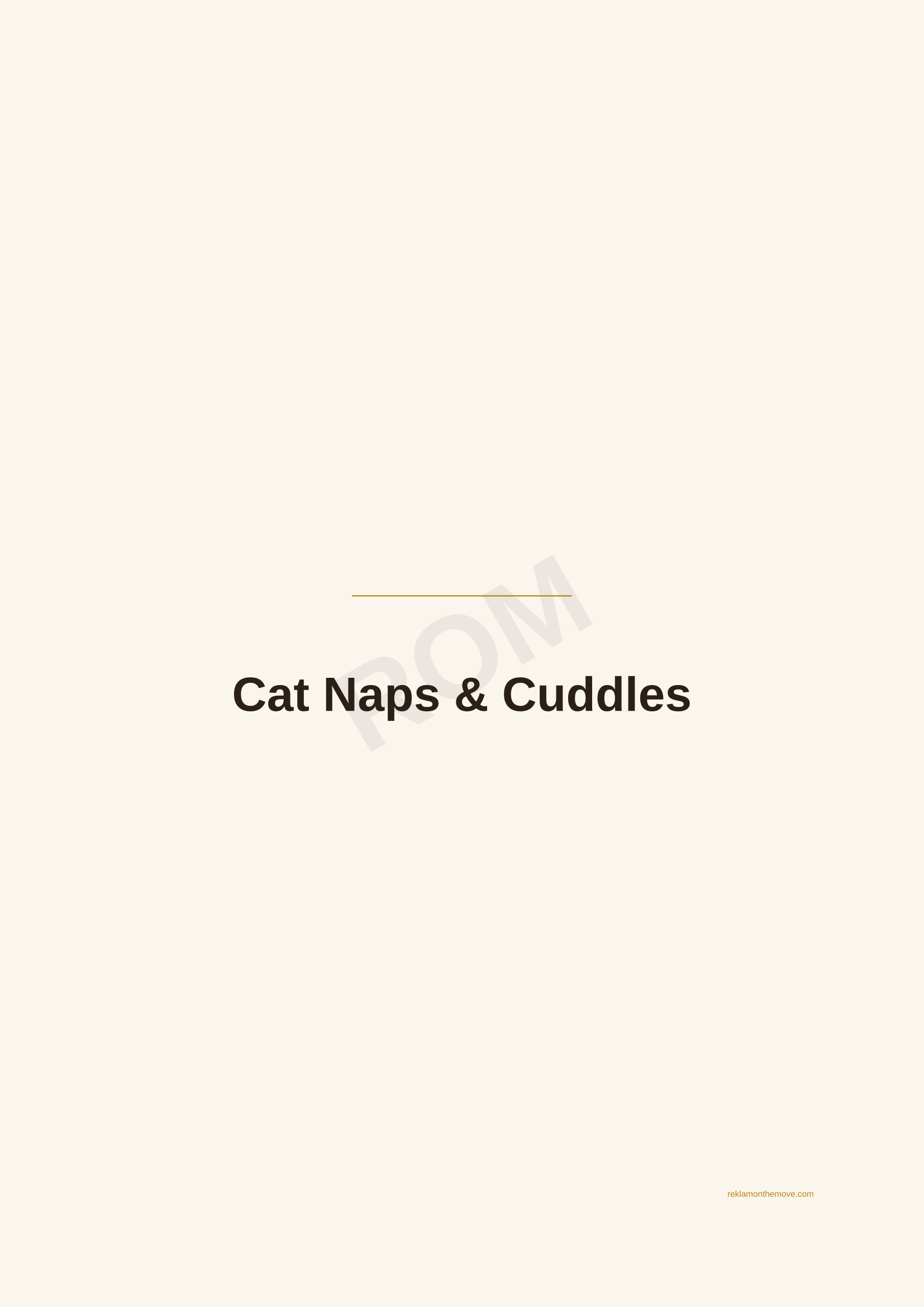 Cat Naps & Cuddles · Espresso — ROM dijital ürün önizlemesi (filigranlı)