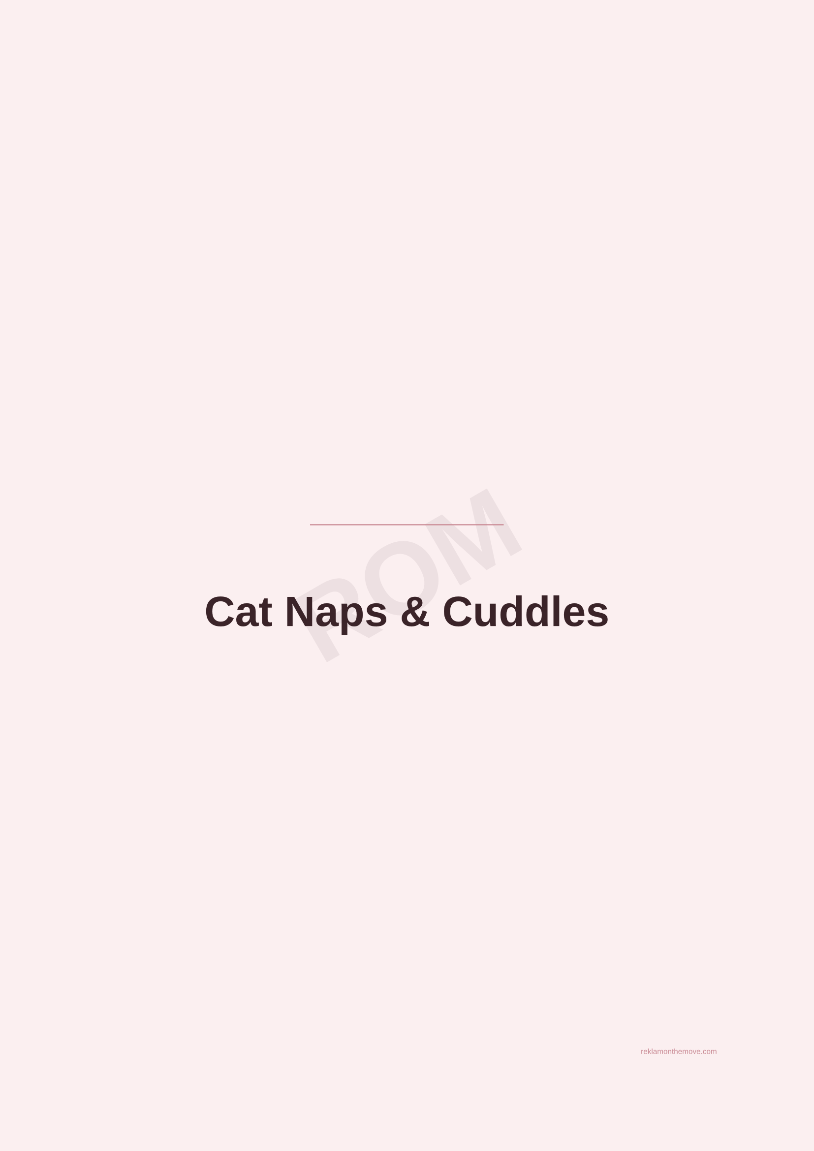 Cat Naps & Cuddles · Gül — ROM dijital ürün önizlemesi (filigranlı)