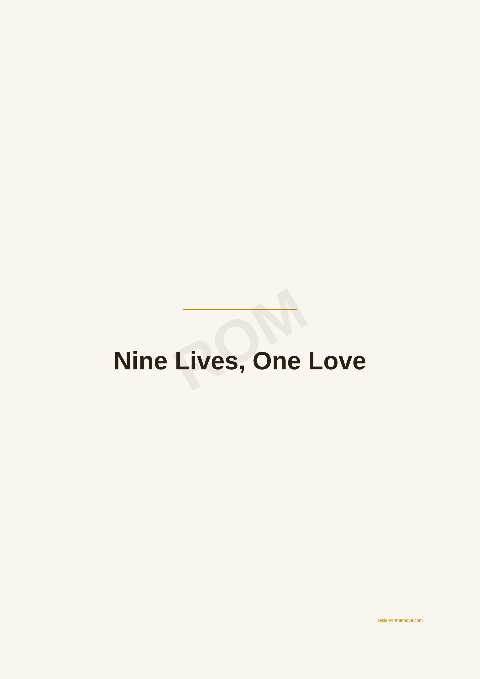 Nine Lives, One Love · Espresso — ROM dijital ürün önizlemesi (filigranlı)