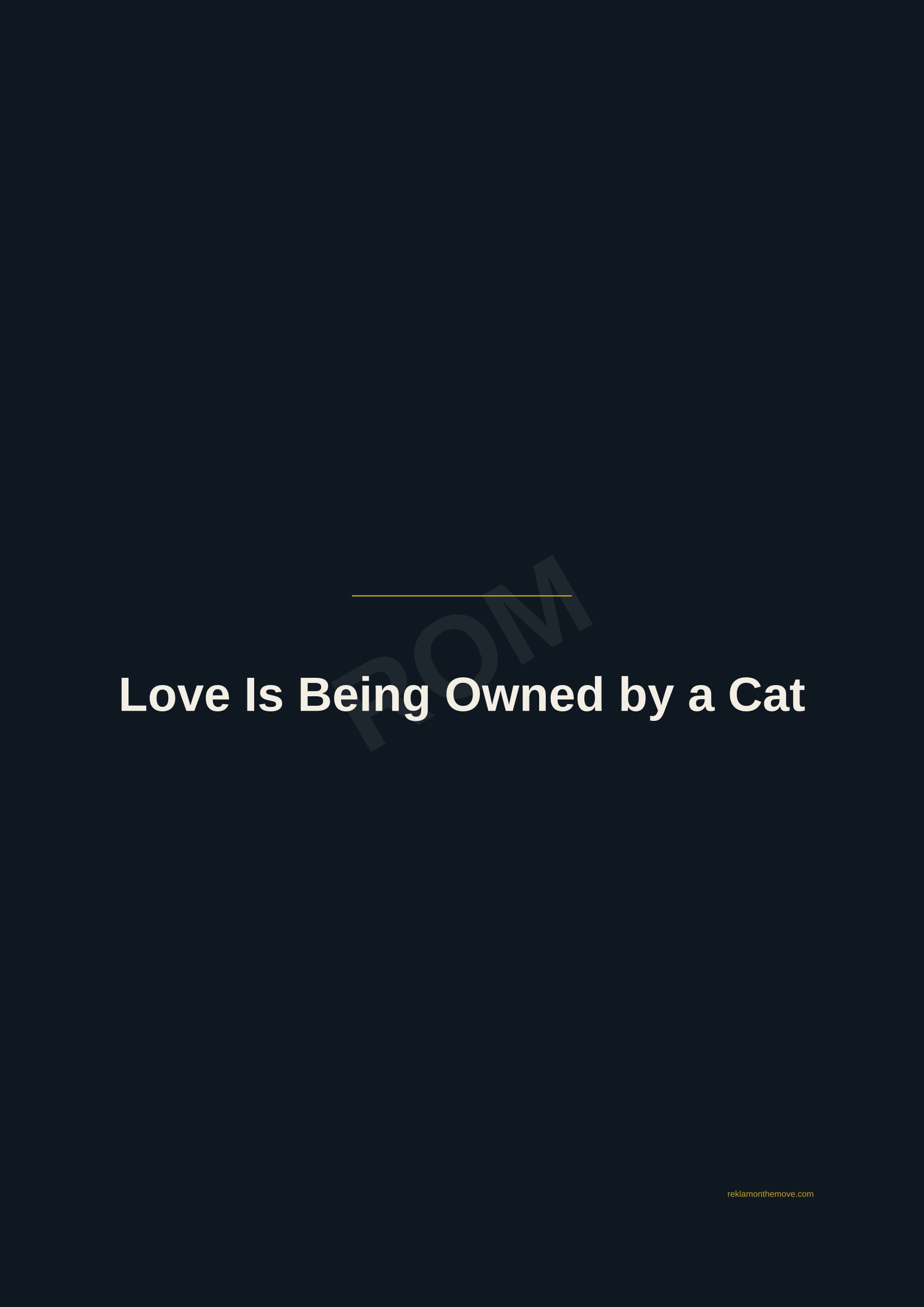 Love Is Being Owned by a Cat · Gece — ROM dijital ürün önizlemesi (filigranlı)