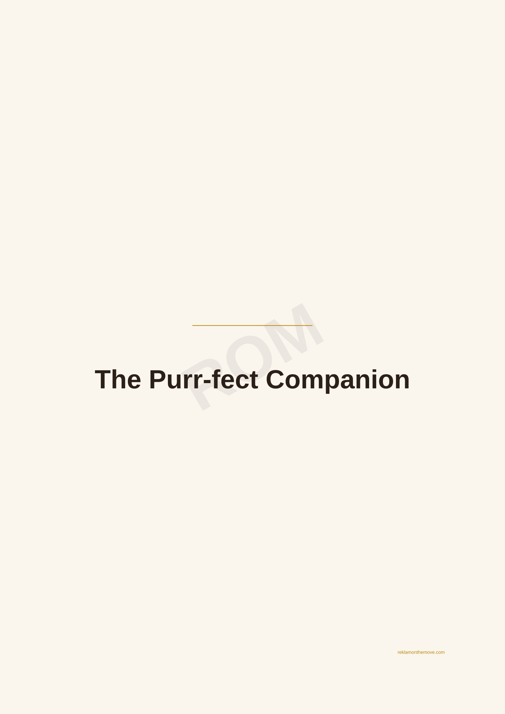 The Purr-fect Companion · Espresso — ROM dijital ürün önizlemesi (filigranlı)