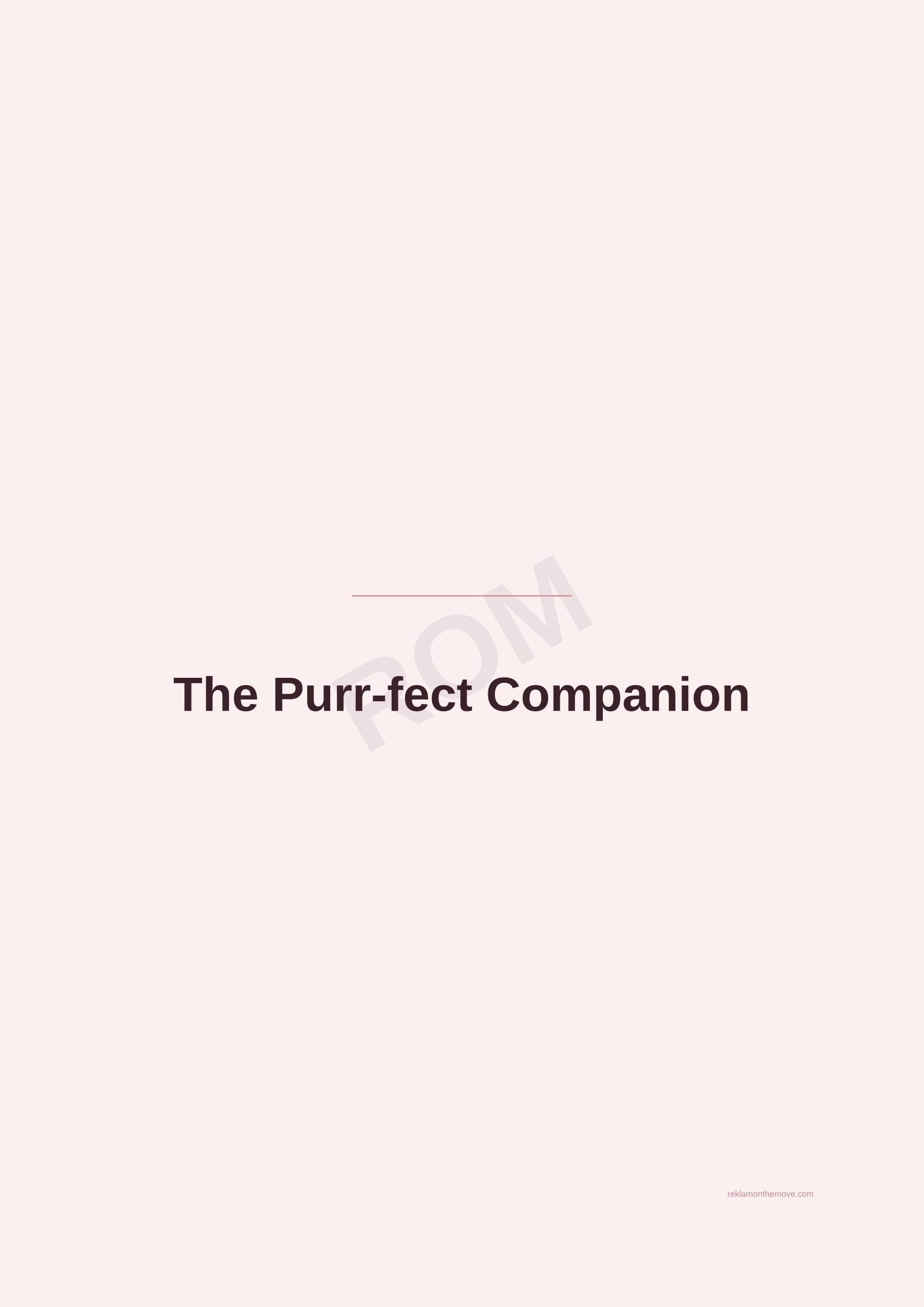 The Purr-fect Companion · Gül — ROM dijital ürün önizlemesi (filigranlı)