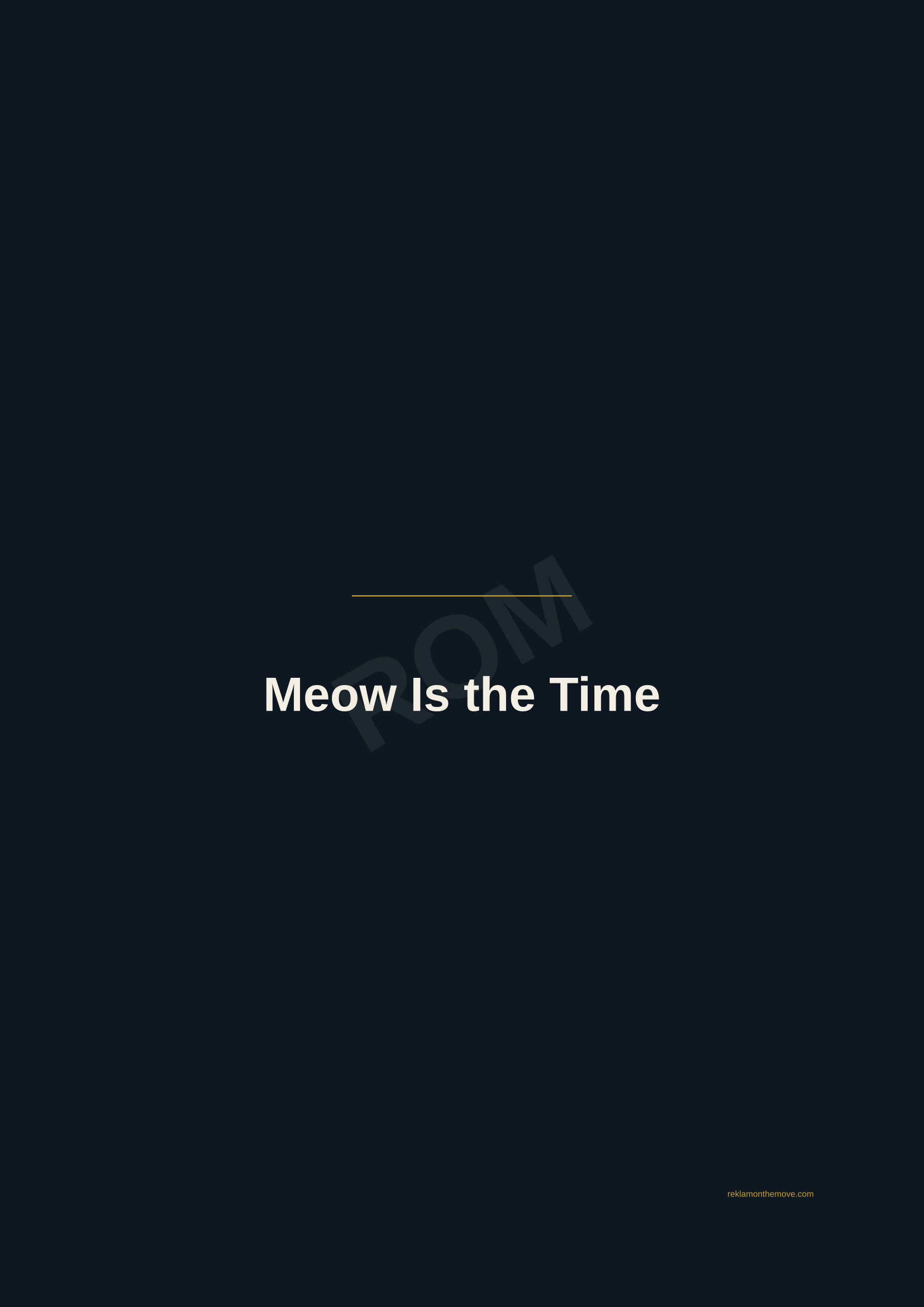 Meow Is the Time · Gece — ROM dijital ürün önizlemesi (filigranlı)