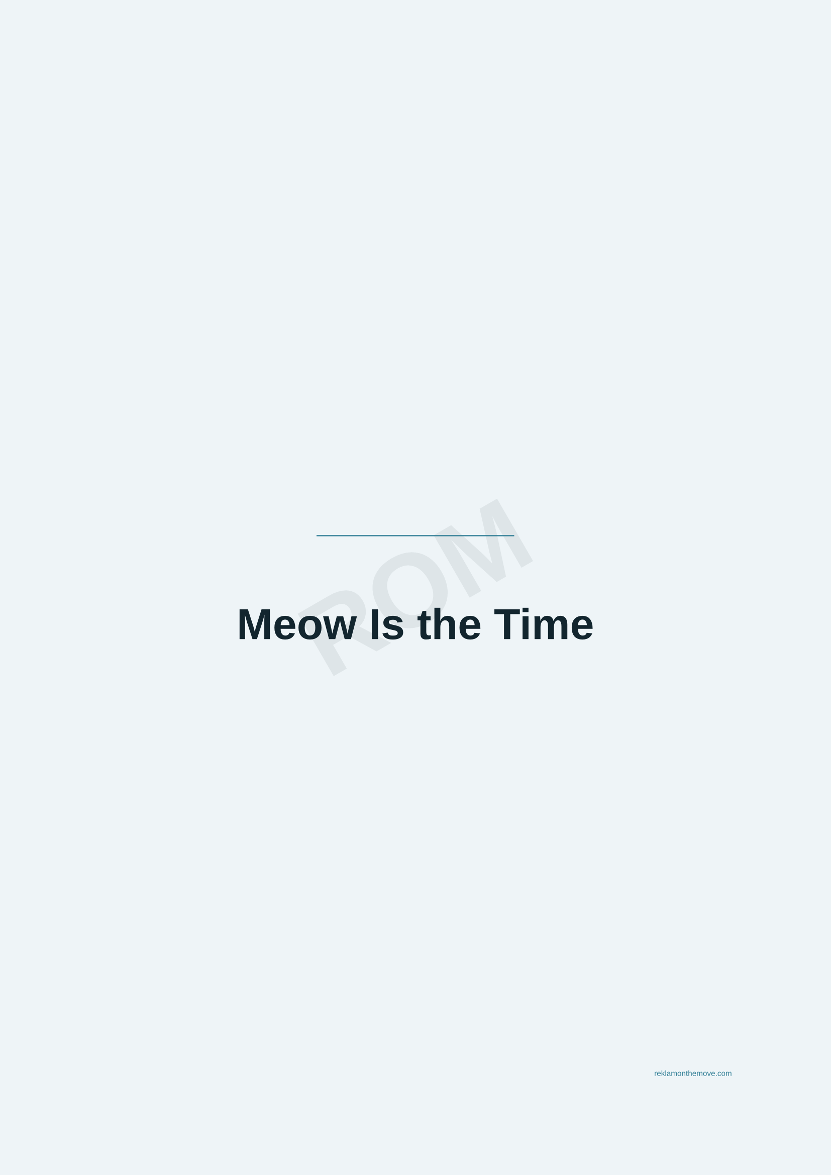 Meow Is the Time · Okyanus — ROM dijital ürün önizlemesi (filigranlı)
