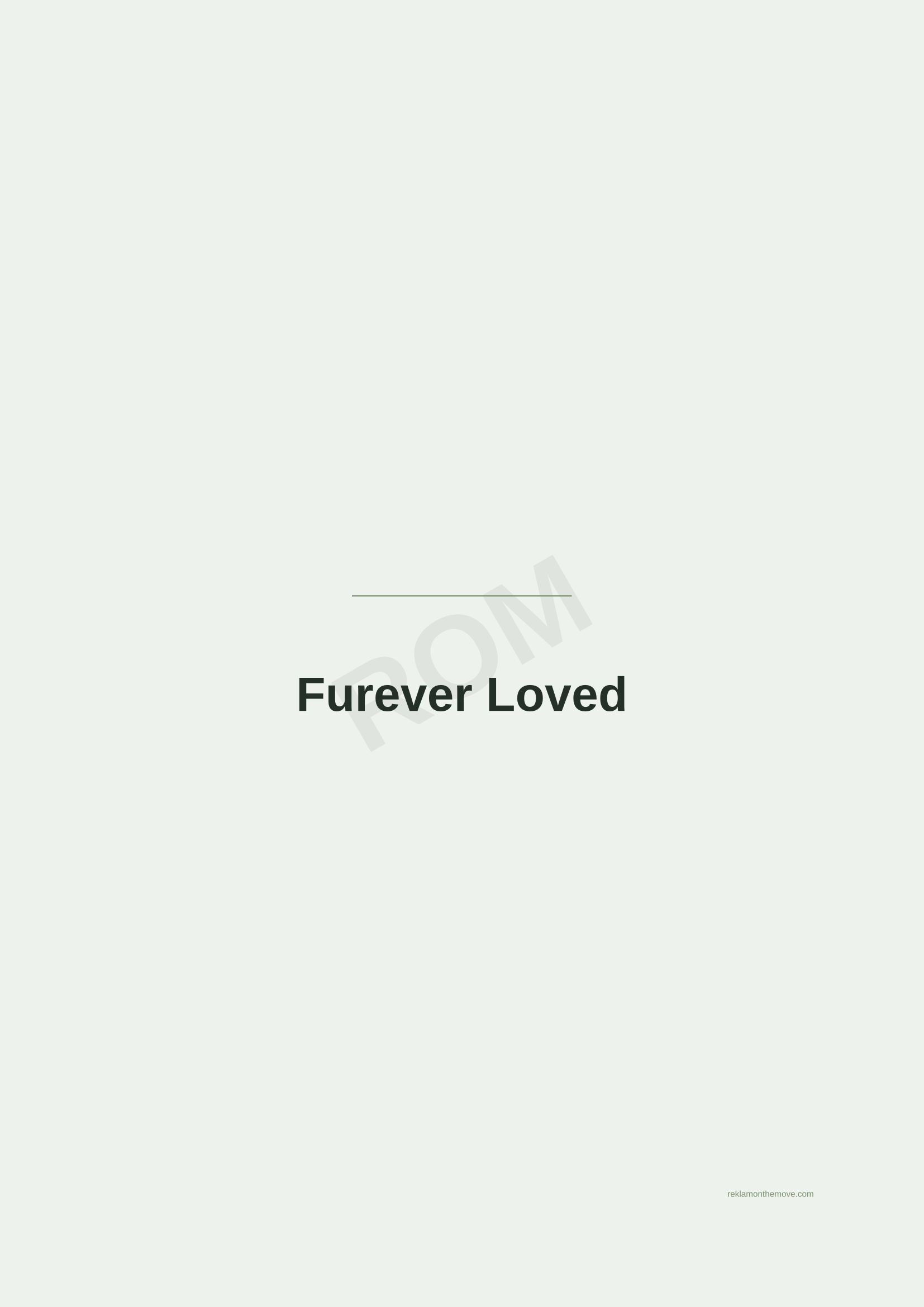 Furever Loved · Adaçayı — ROM dijital ürün önizlemesi (filigranlı)