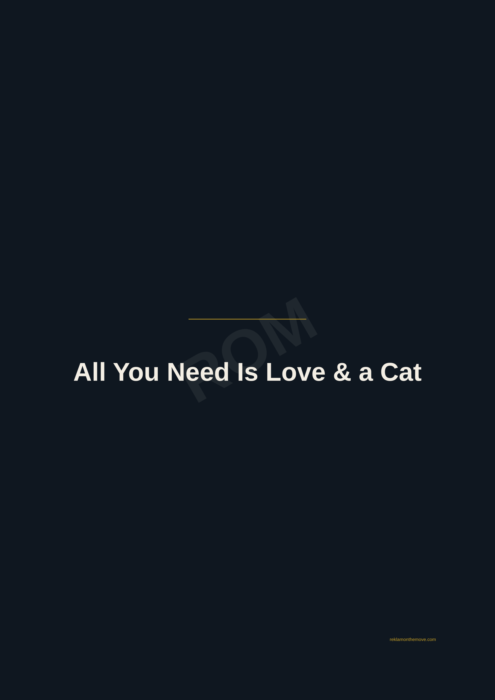 All You Need Is Love & a Cat · Gece — ROM dijital ürün önizlemesi (filigranlı)
