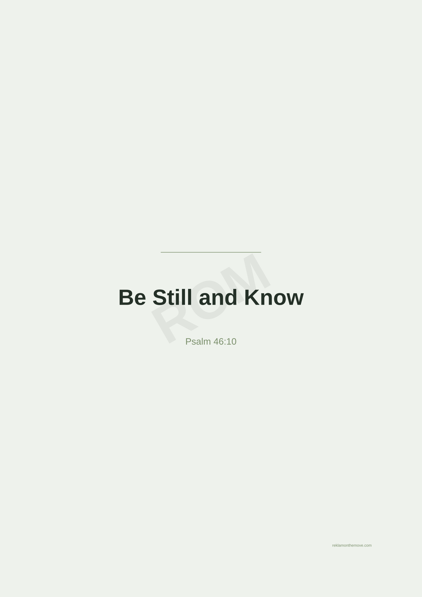 Be Still and Know · Adaçayı — ROM dijital ürün önizlemesi (filigranlı)