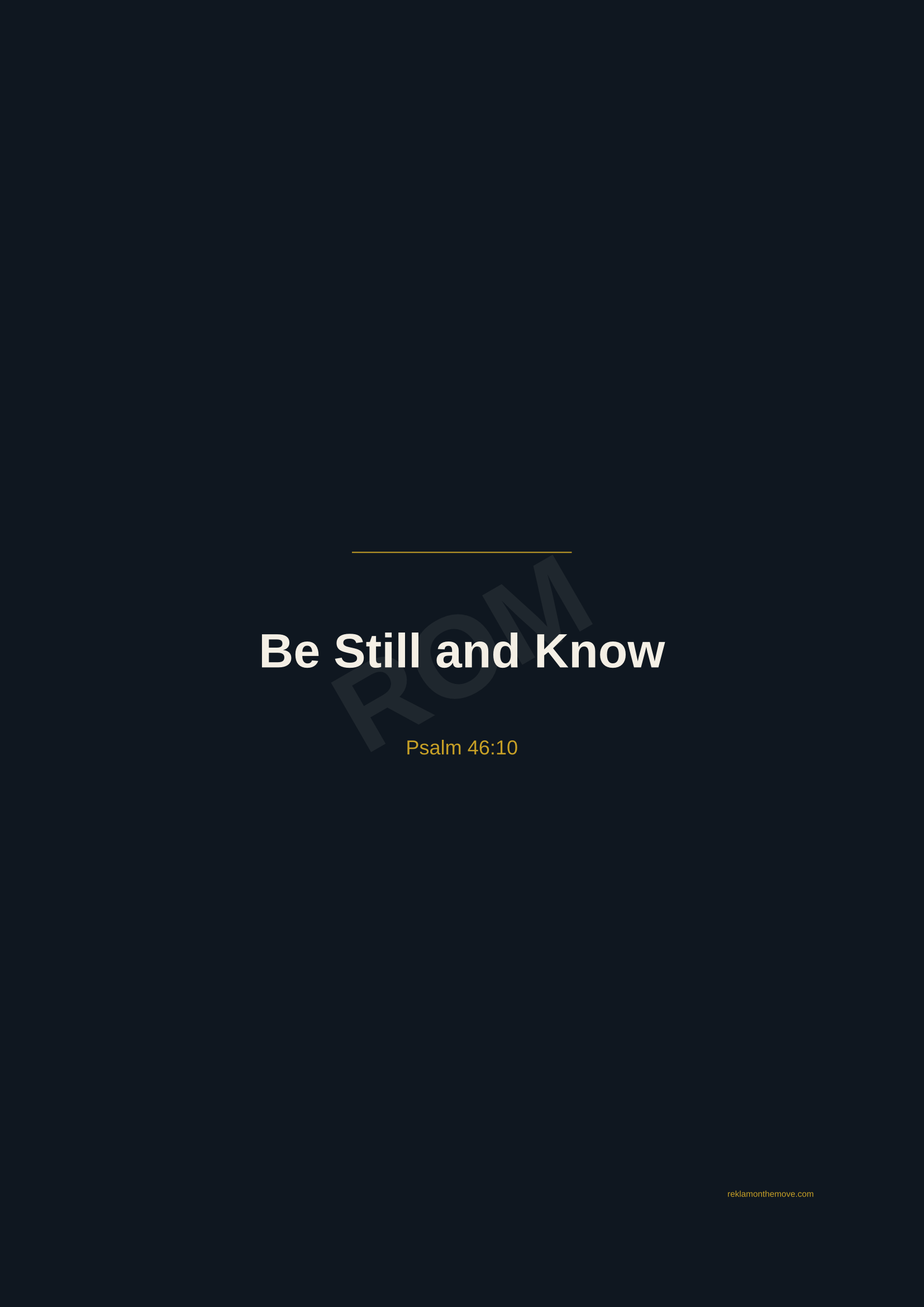 Be Still and Know · Gece — ROM dijital ürün önizlemesi (filigranlı)