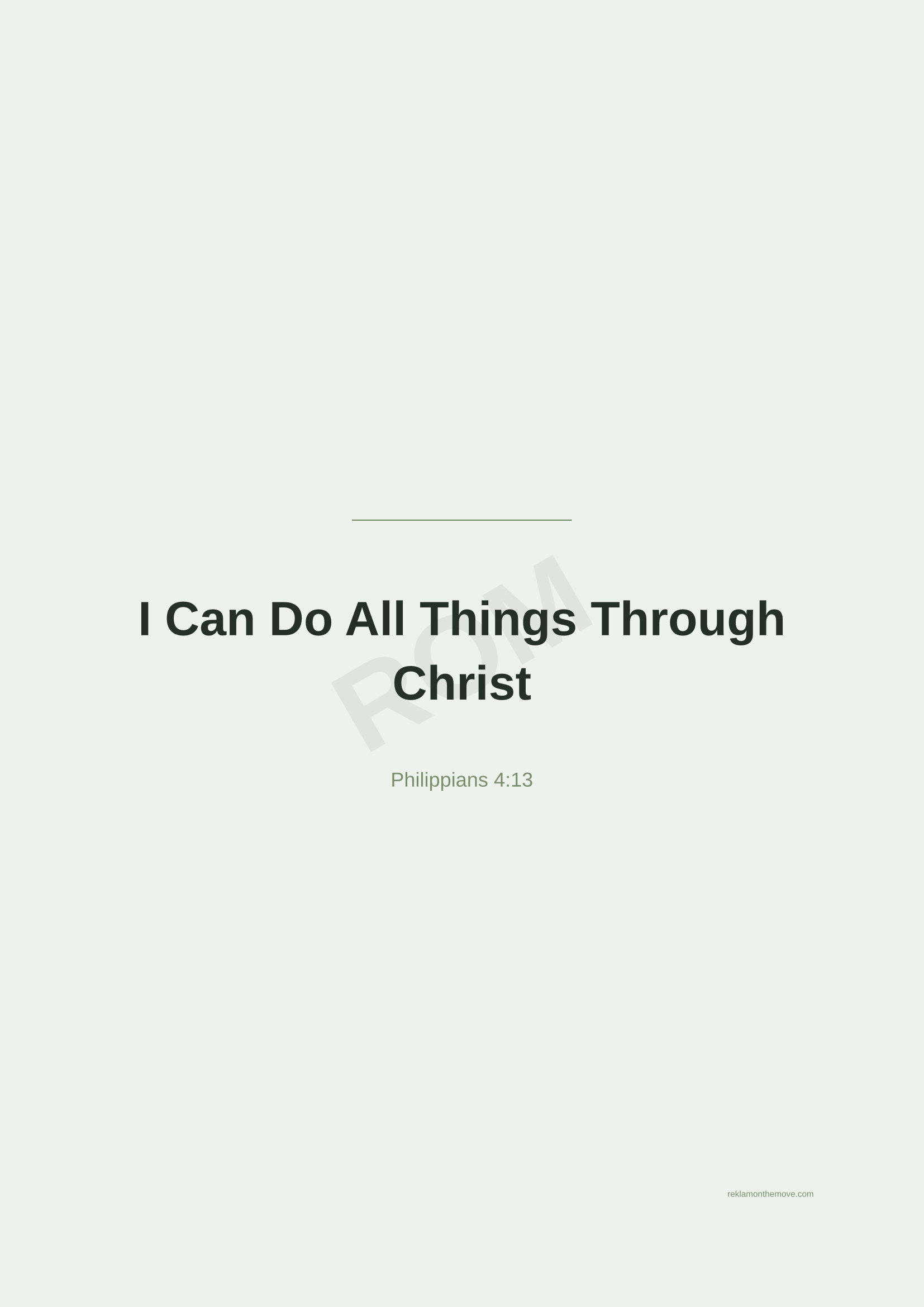 I Can Do All Things Through Christ · Adaçayı — ROM dijital ürün önizlemesi (filigranlı)