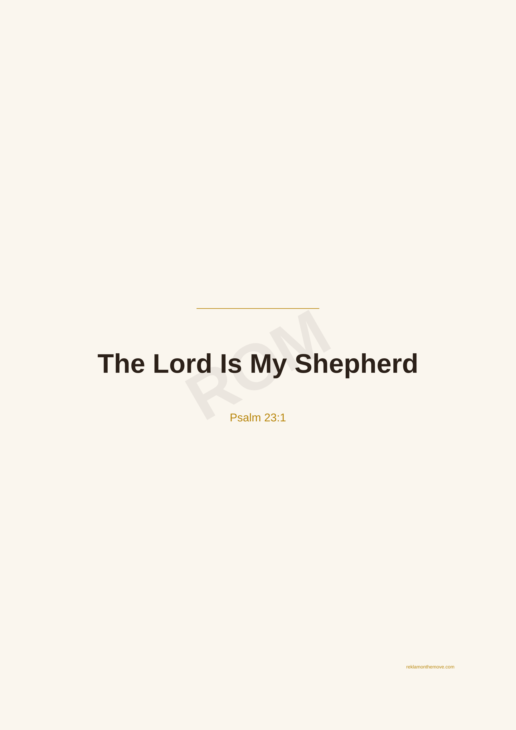 The Lord Is My Shepherd · Espresso — ROM dijital ürün önizlemesi (filigranlı)