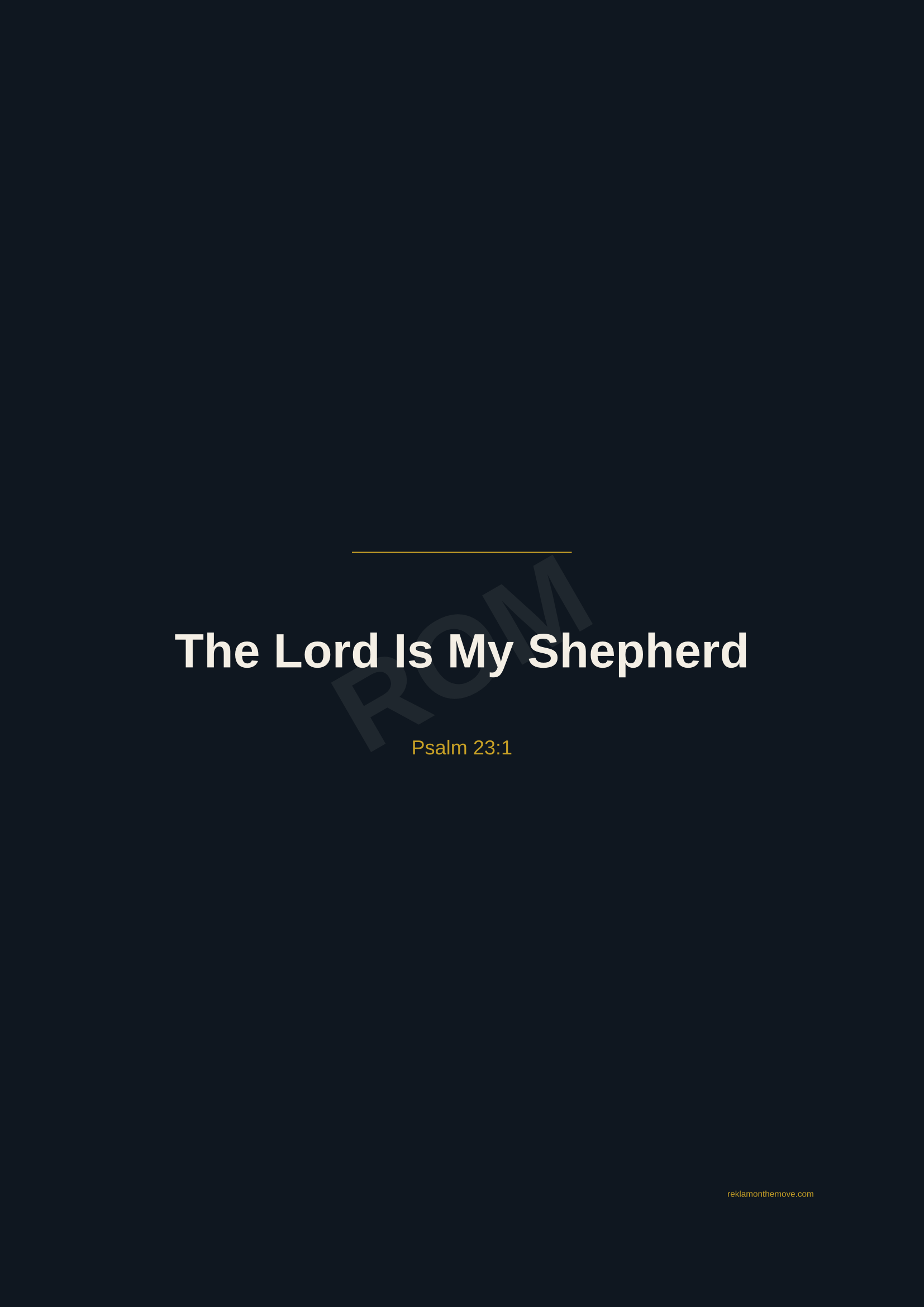 The Lord Is My Shepherd · Gece — ROM dijital ürün önizlemesi (filigranlı)
