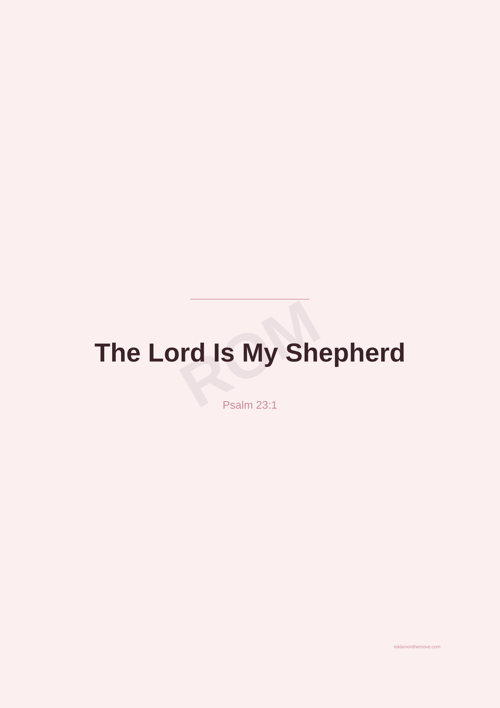 The Lord Is My Shepherd · Gül — ROM dijital ürün önizlemesi (filigranlı)