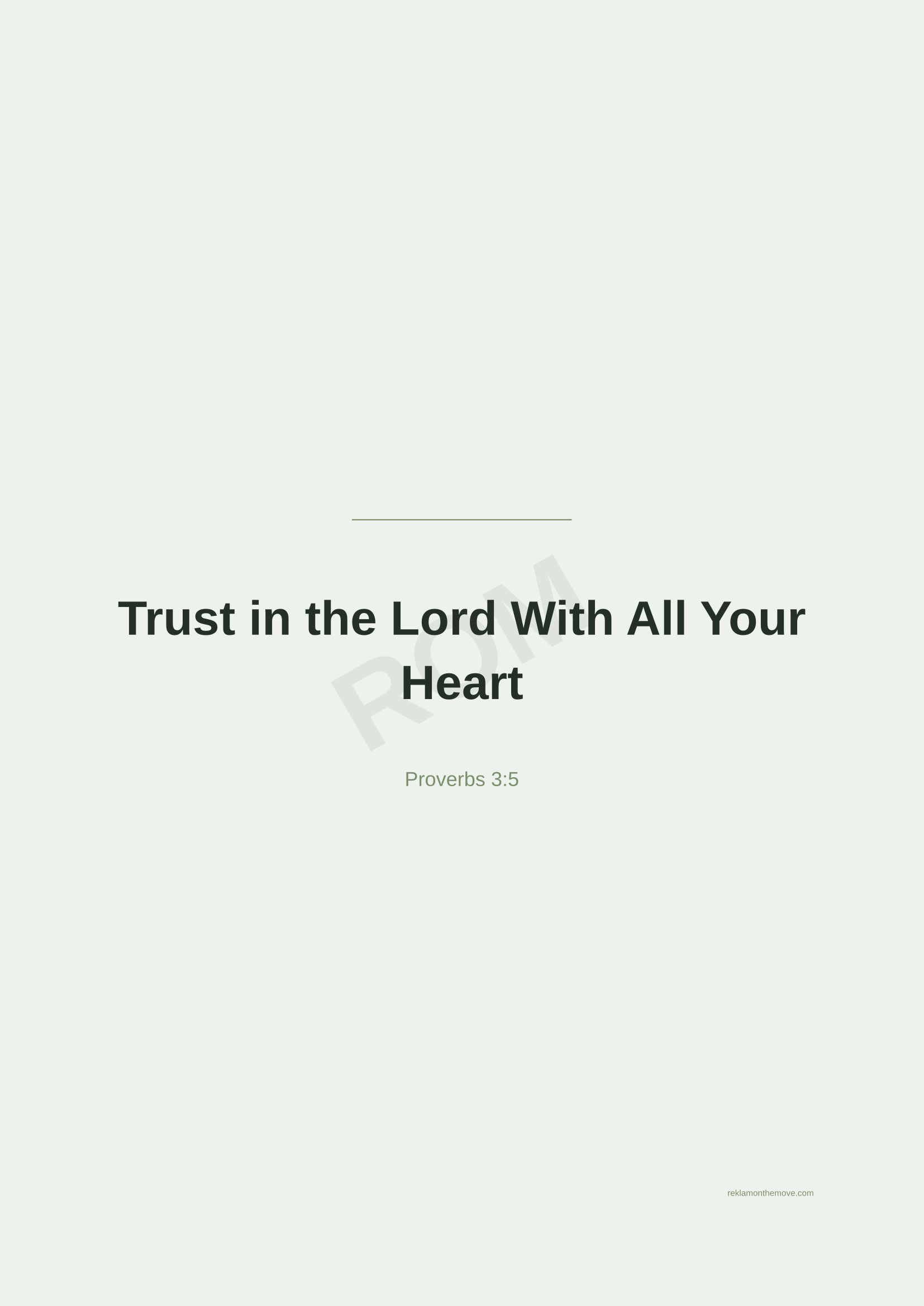 Trust in the Lord With All Your Heart · Adaçayı — ROM dijital ürün önizlemesi (filigranlı)