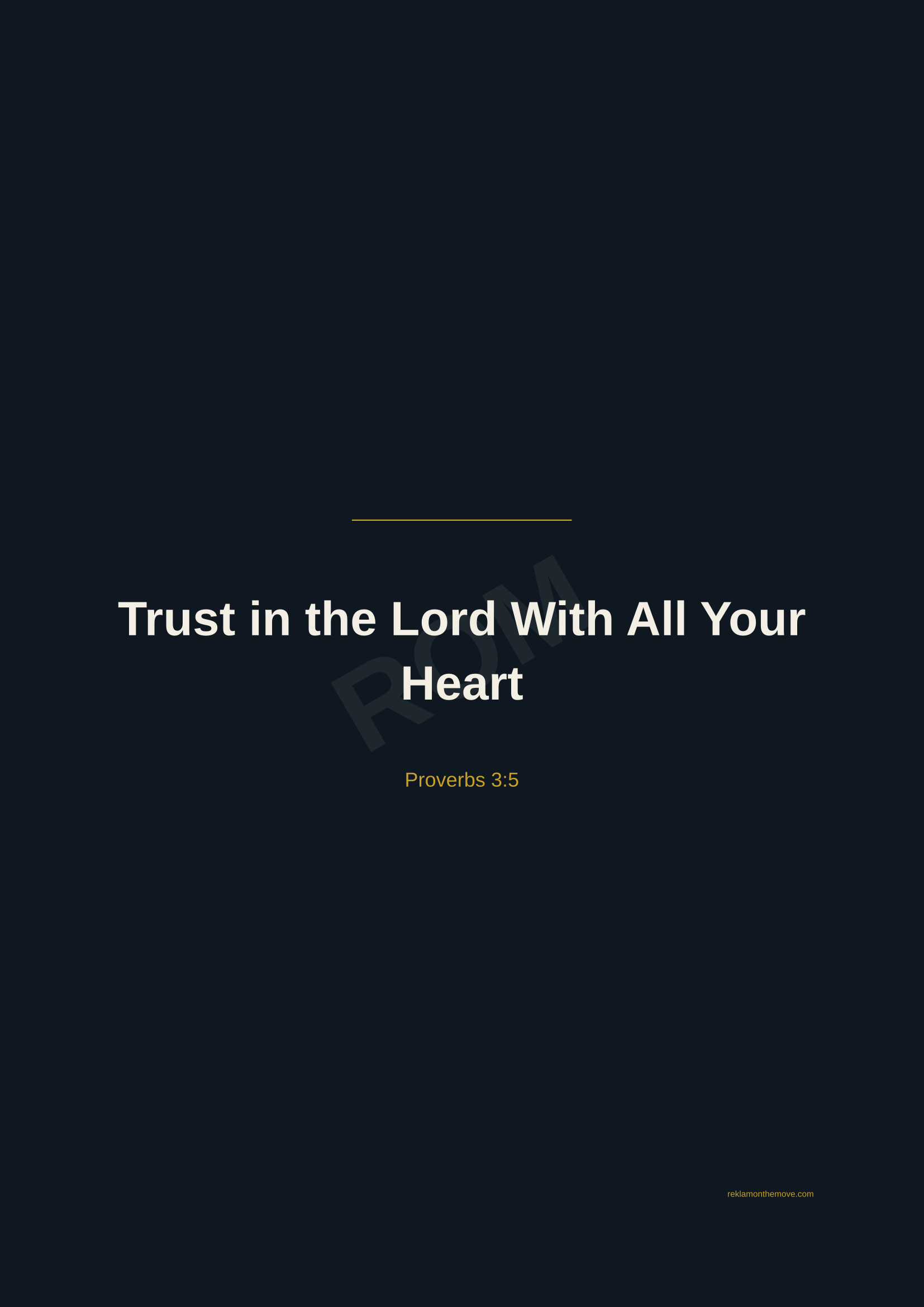 Trust in the Lord With All Your Heart · Gece — ROM dijital ürün önizlemesi (filigranlı)