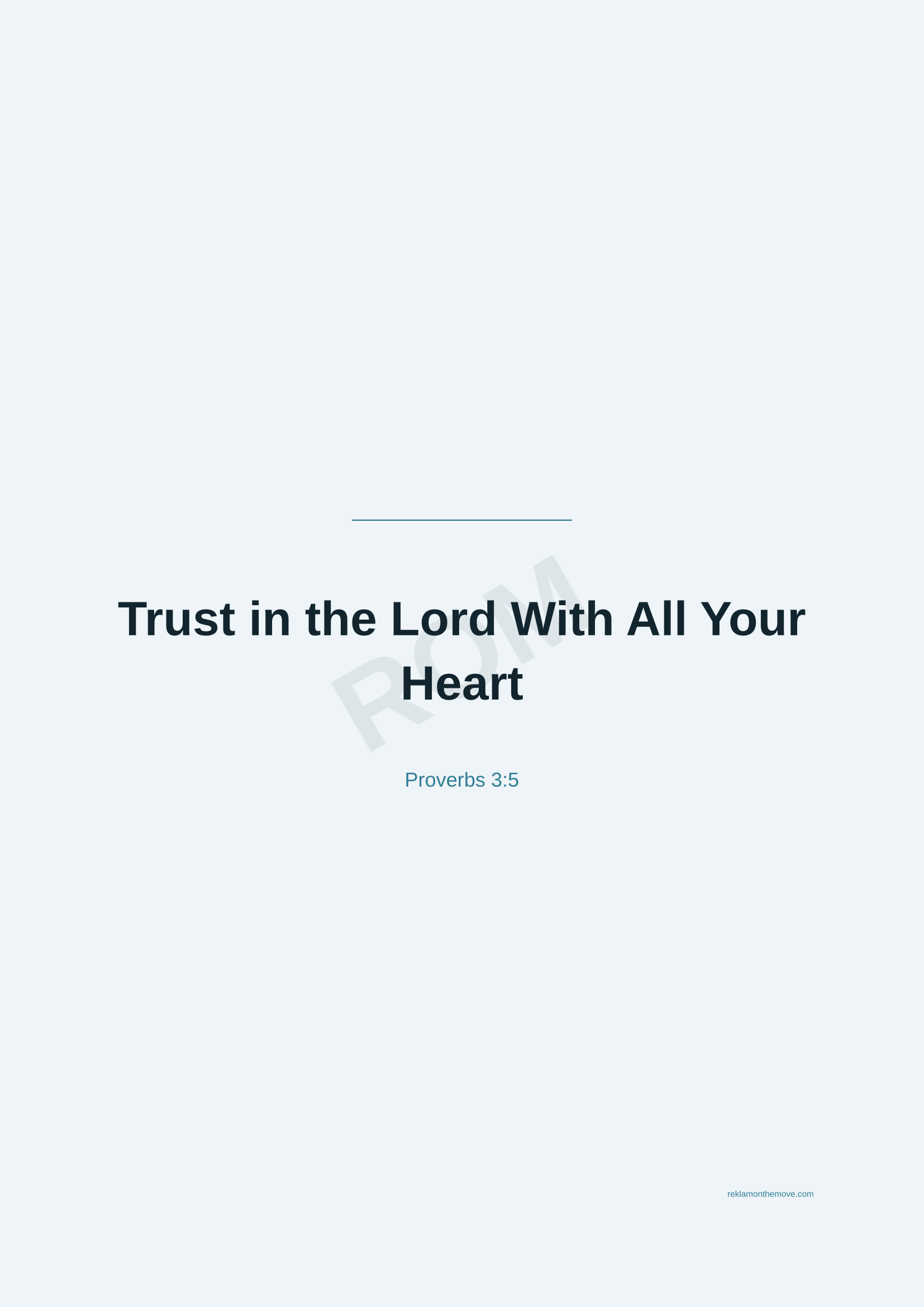Trust in the Lord With All Your Heart · Okyanus — ROM dijital ürün önizlemesi (filigranlı)