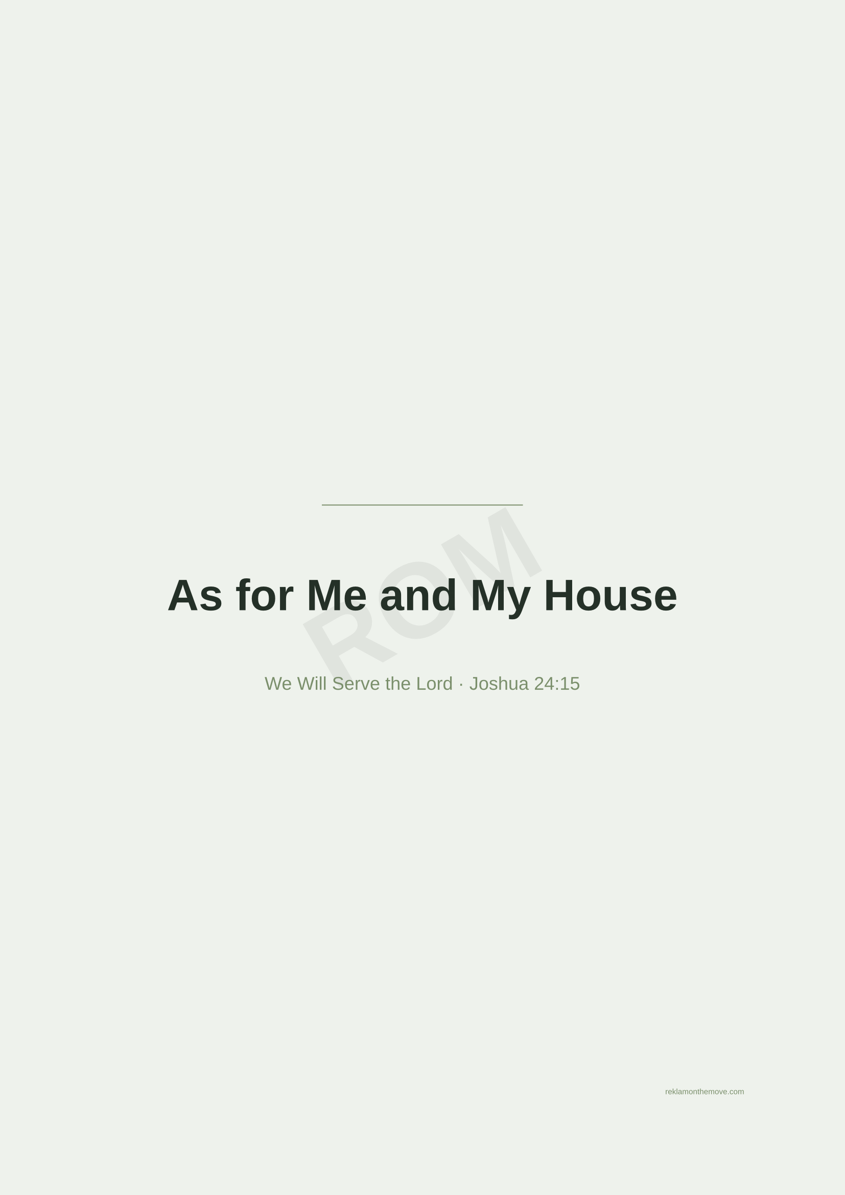 As for Me and My House · Adaçayı — ROM dijital ürün önizlemesi (filigranlı)