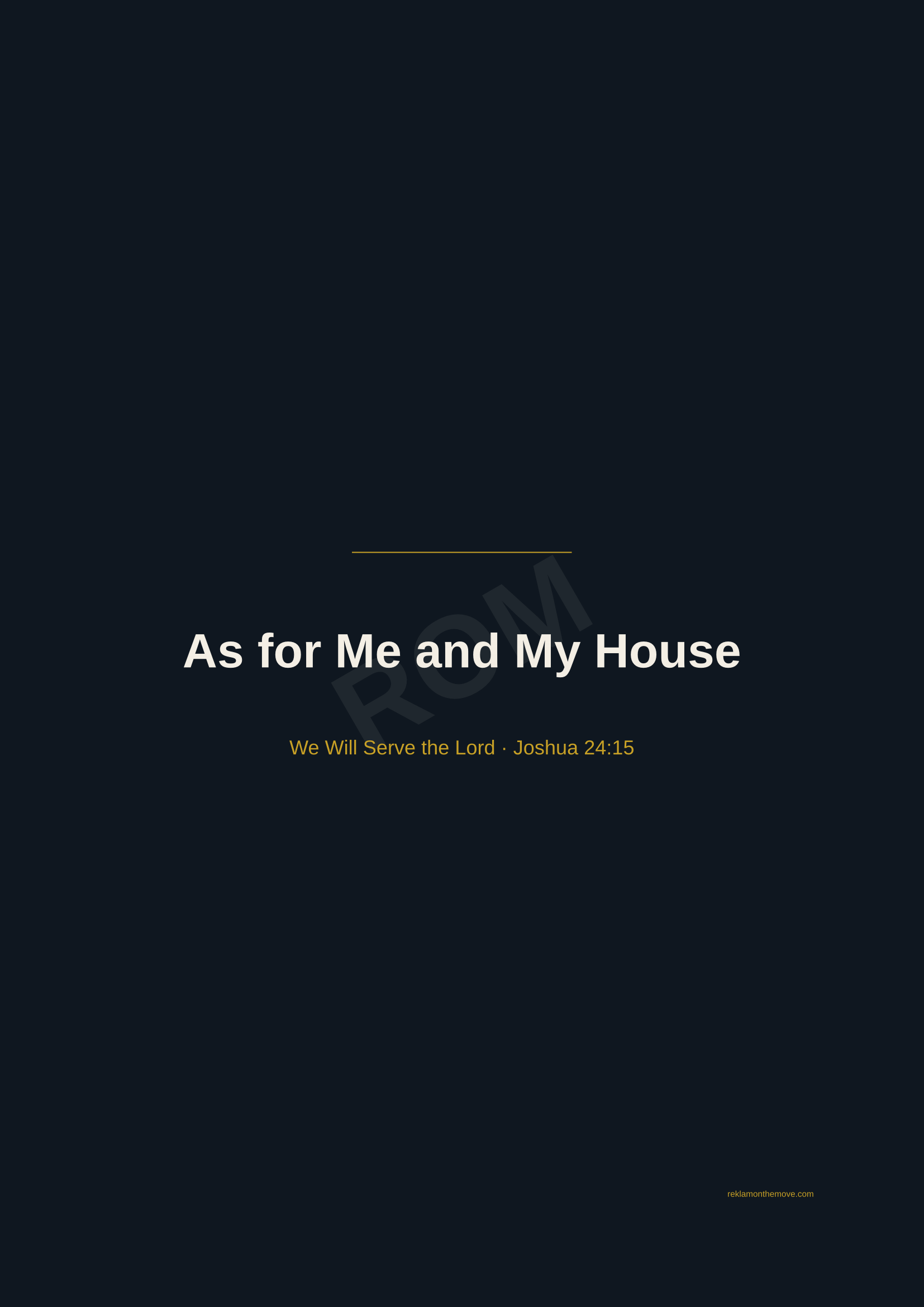 As for Me and My House · Gece — ROM dijital ürün önizlemesi (filigranlı)