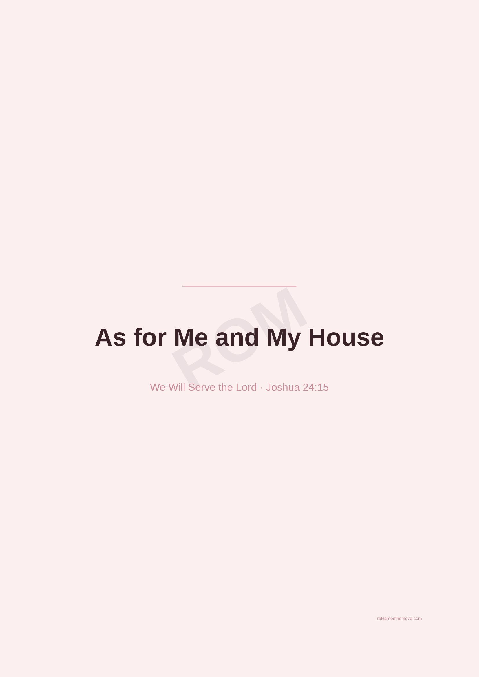 As for Me and My House · Gül — ROM dijital ürün önizlemesi (filigranlı)