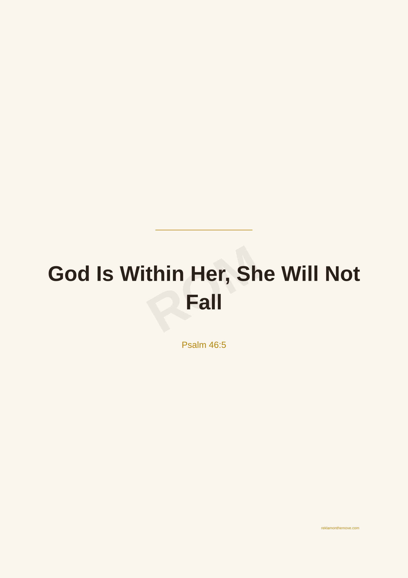 God Is Within Her, She Will Not Fall · Espresso — ROM dijital ürün önizlemesi (filigranlı)