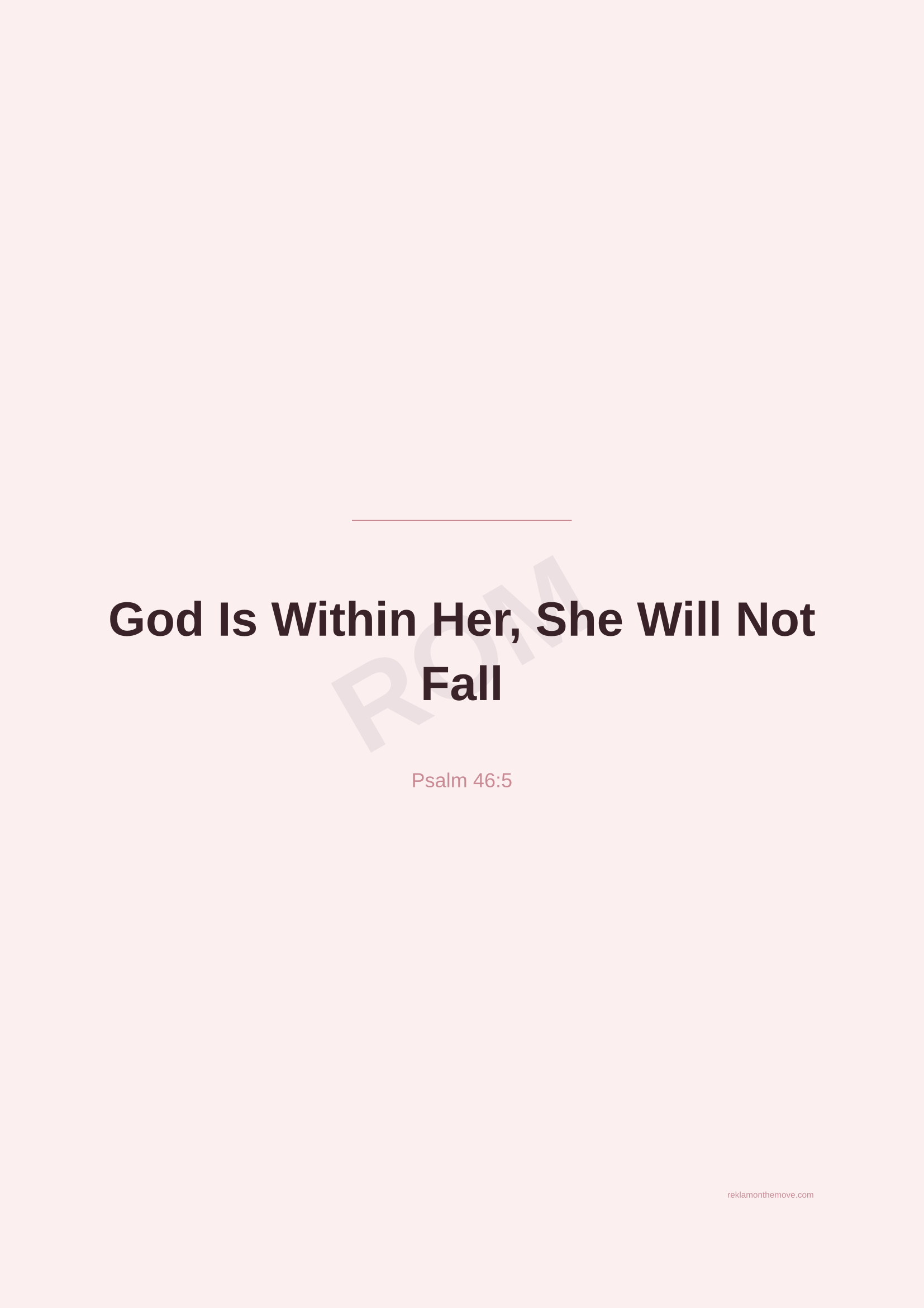 God Is Within Her, She Will Not Fall · Gül — ROM dijital ürün önizlemesi (filigranlı)