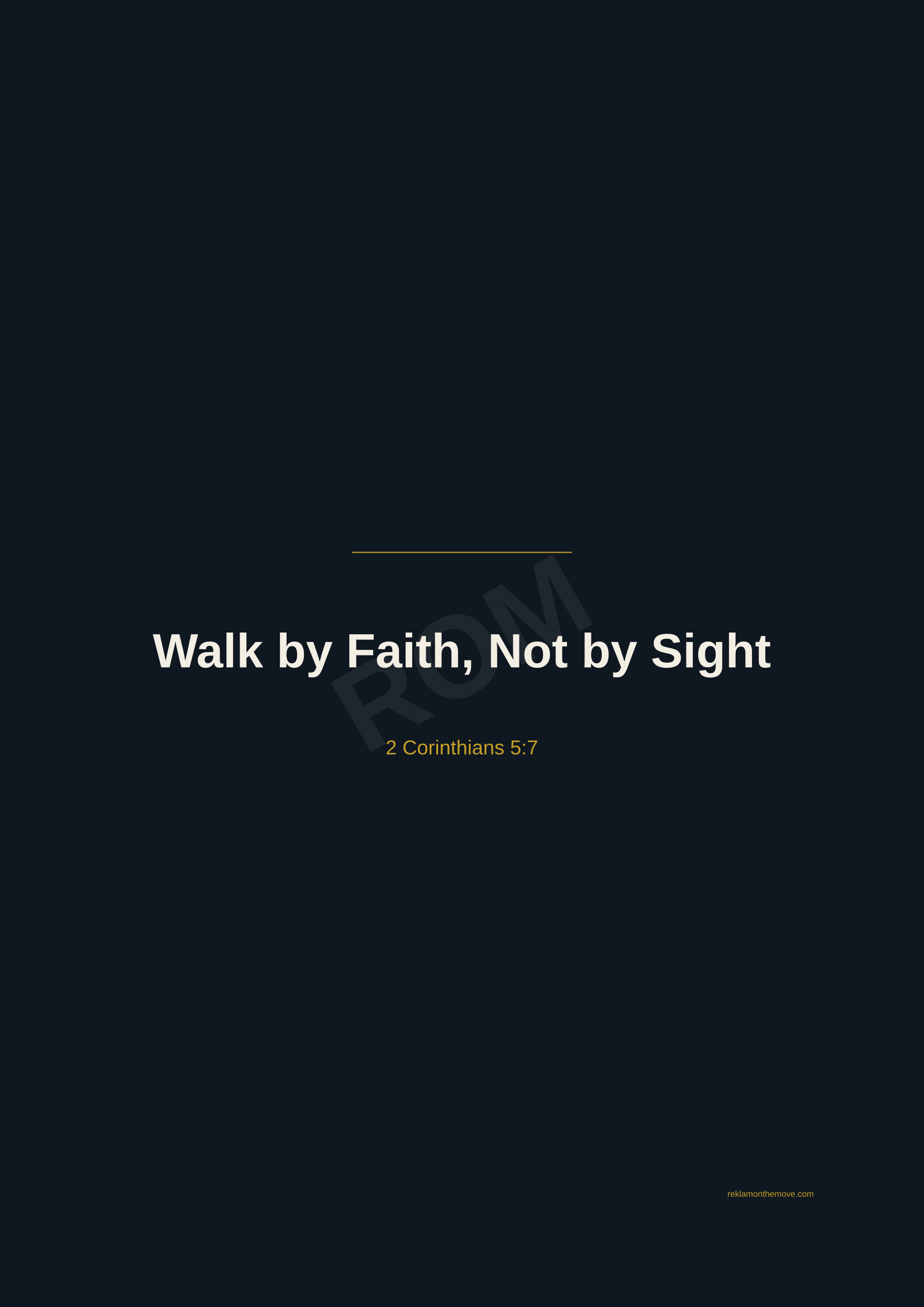 Walk by Faith, Not by Sight · Gece — ROM dijital ürün önizlemesi (filigranlı)