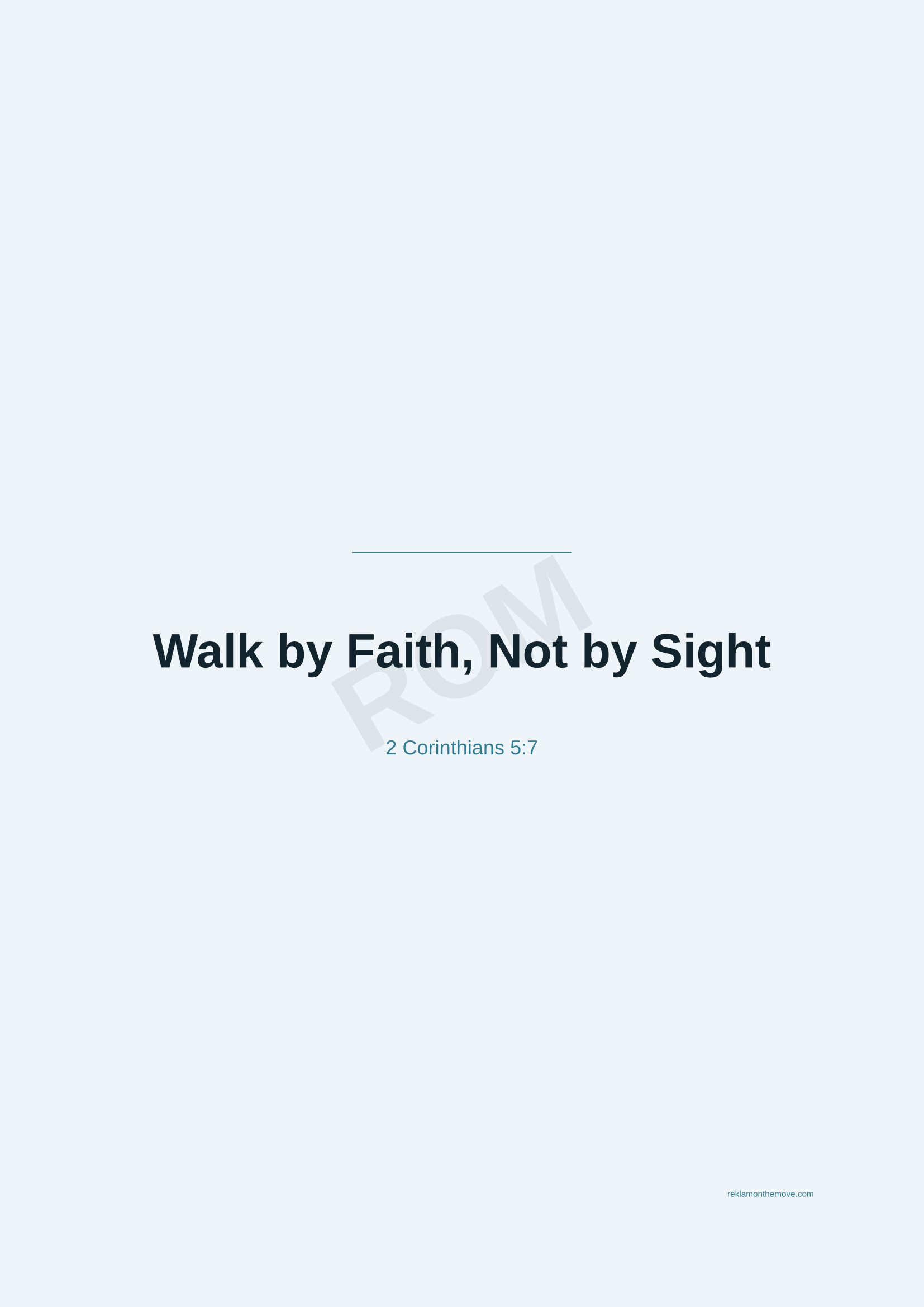 Walk by Faith, Not by Sight · Okyanus — ROM dijital ürün önizlemesi (filigranlı)