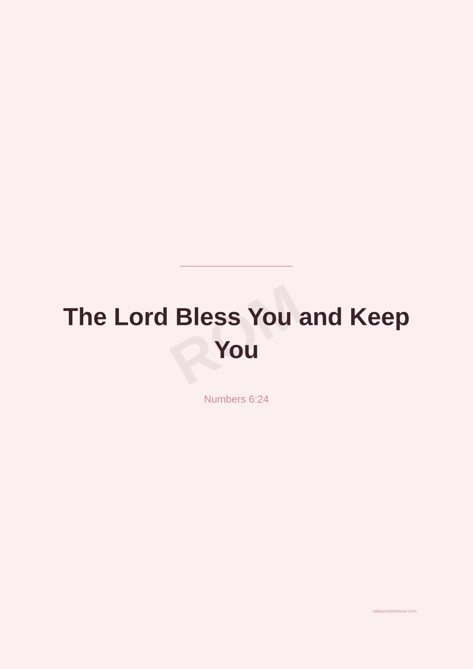 The Lord Bless You and Keep You · Gül — ROM dijital ürün önizlemesi (filigranlı)