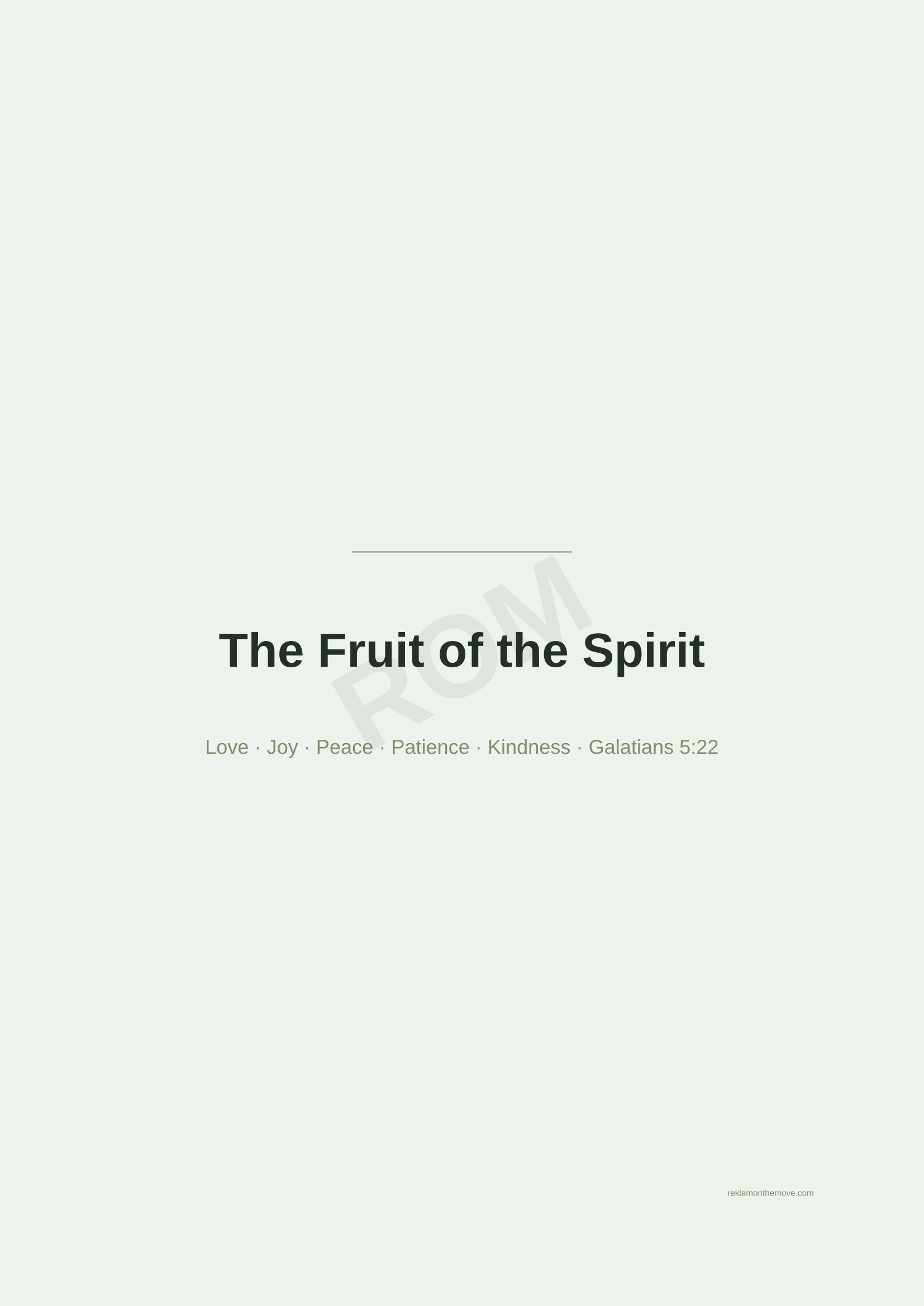 The Fruit of the Spirit · Adaçayı — ROM dijital ürün önizlemesi (filigranlı)