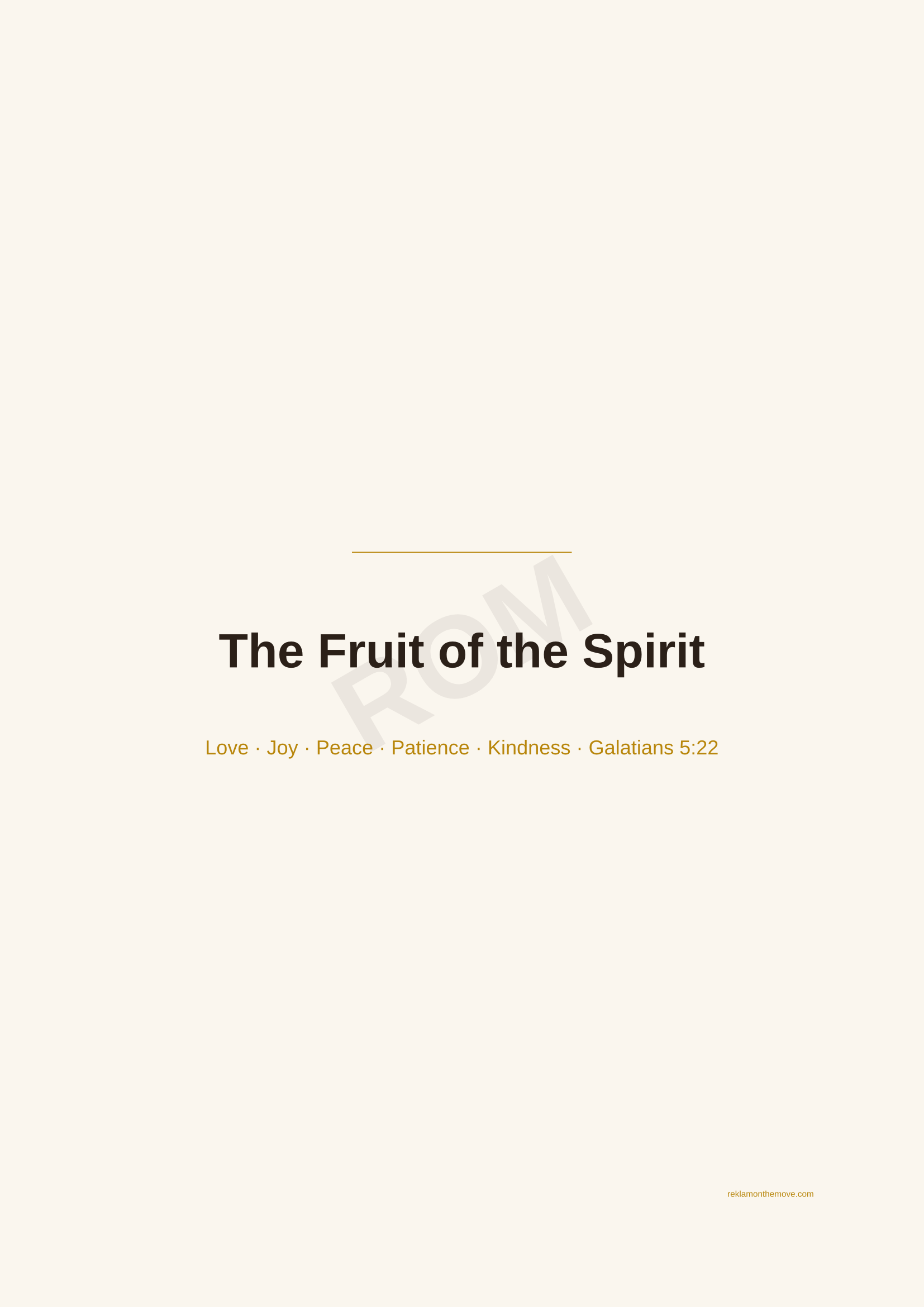 The Fruit of the Spirit · Espresso — ROM dijital ürün önizlemesi (filigranlı)