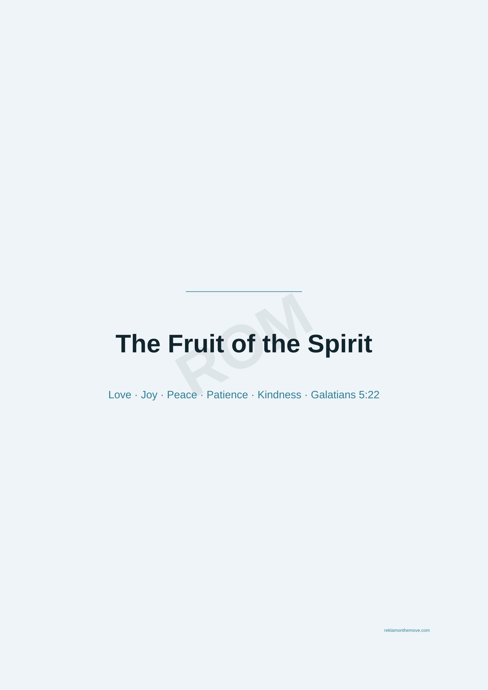 The Fruit of the Spirit · Okyanus — ROM dijital ürün önizlemesi (filigranlı)