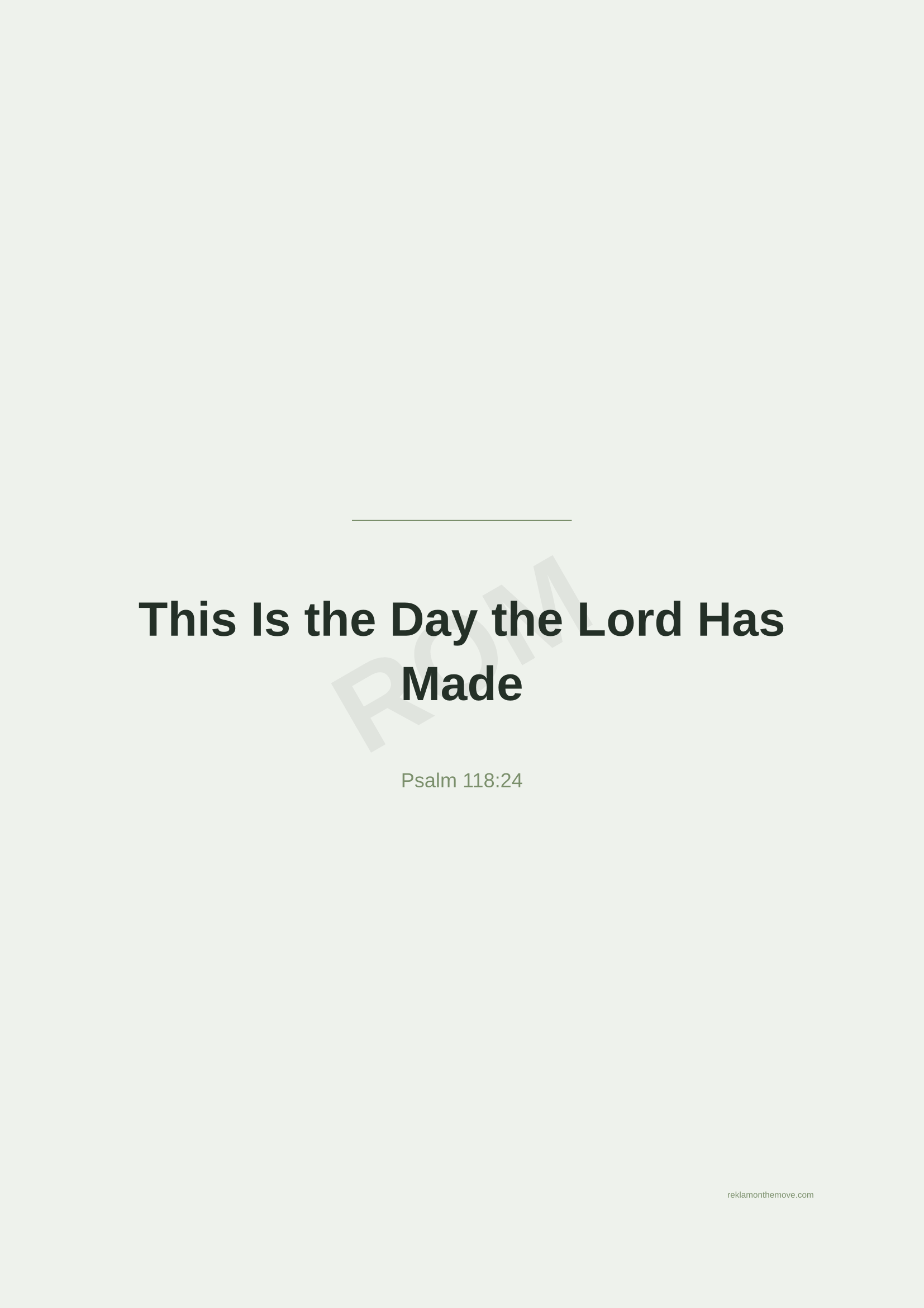 This Is the Day the Lord Has Made · Adaçayı — ROM dijital ürün önizlemesi (filigranlı)