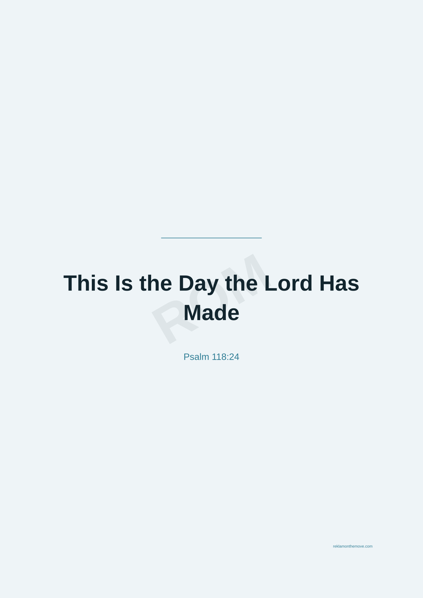 This Is the Day the Lord Has Made · Okyanus — ROM dijital ürün önizlemesi (filigranlı)