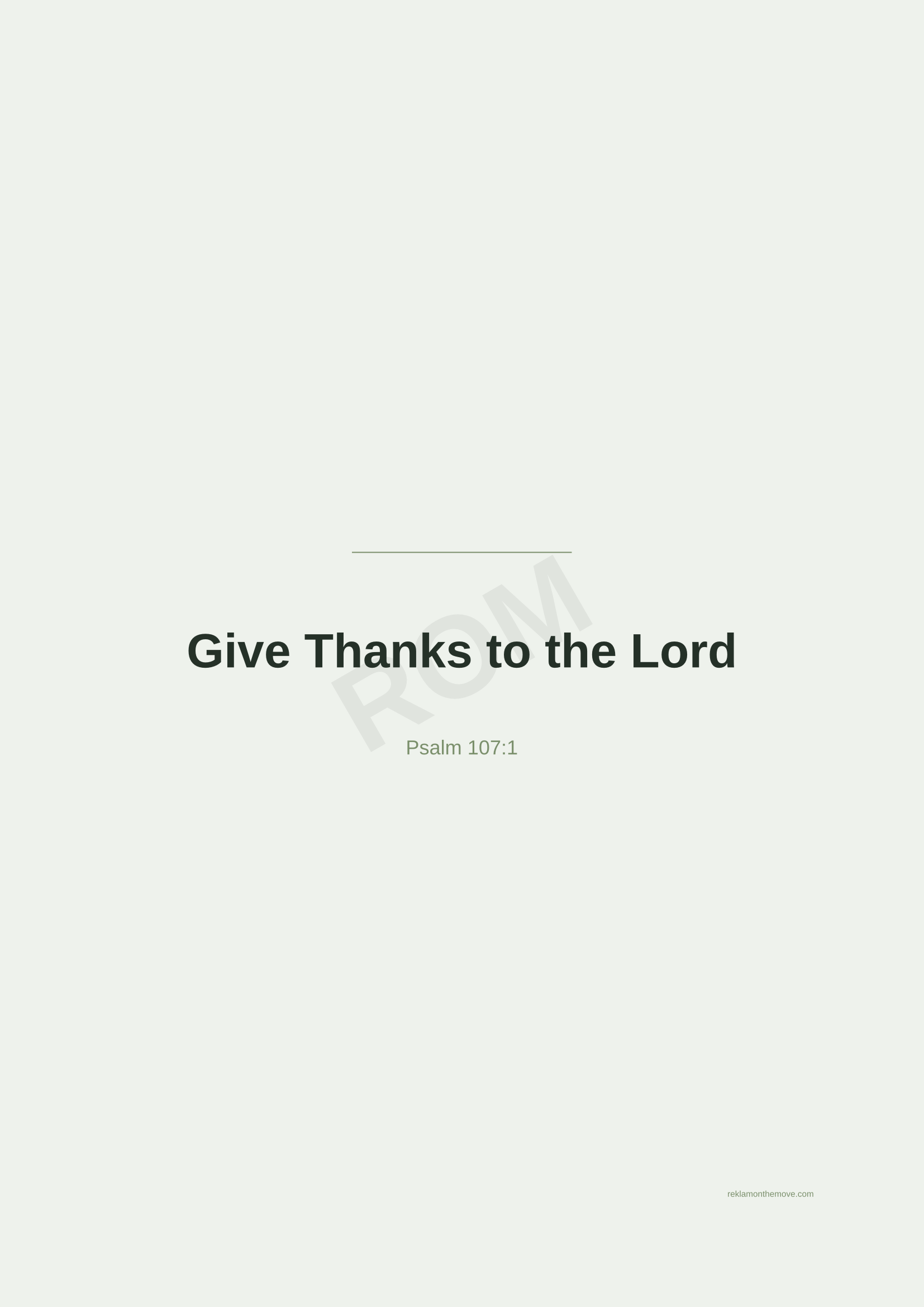 Give Thanks to the Lord · Adaçayı — ROM dijital ürün önizlemesi (filigranlı)