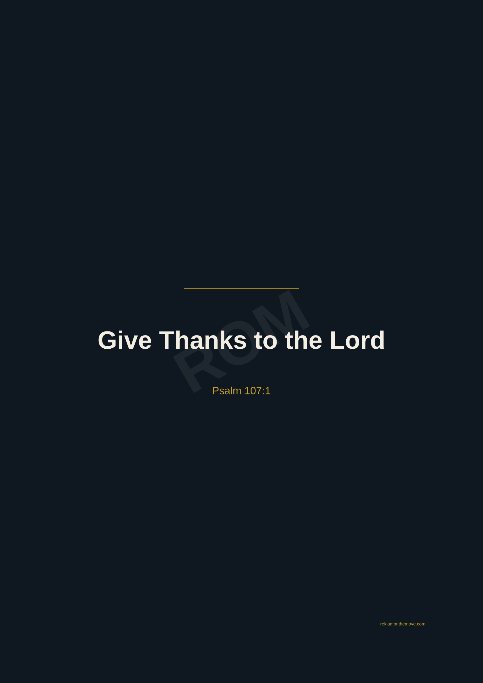 Give Thanks to the Lord · Gece — ROM dijital ürün önizlemesi (filigranlı)