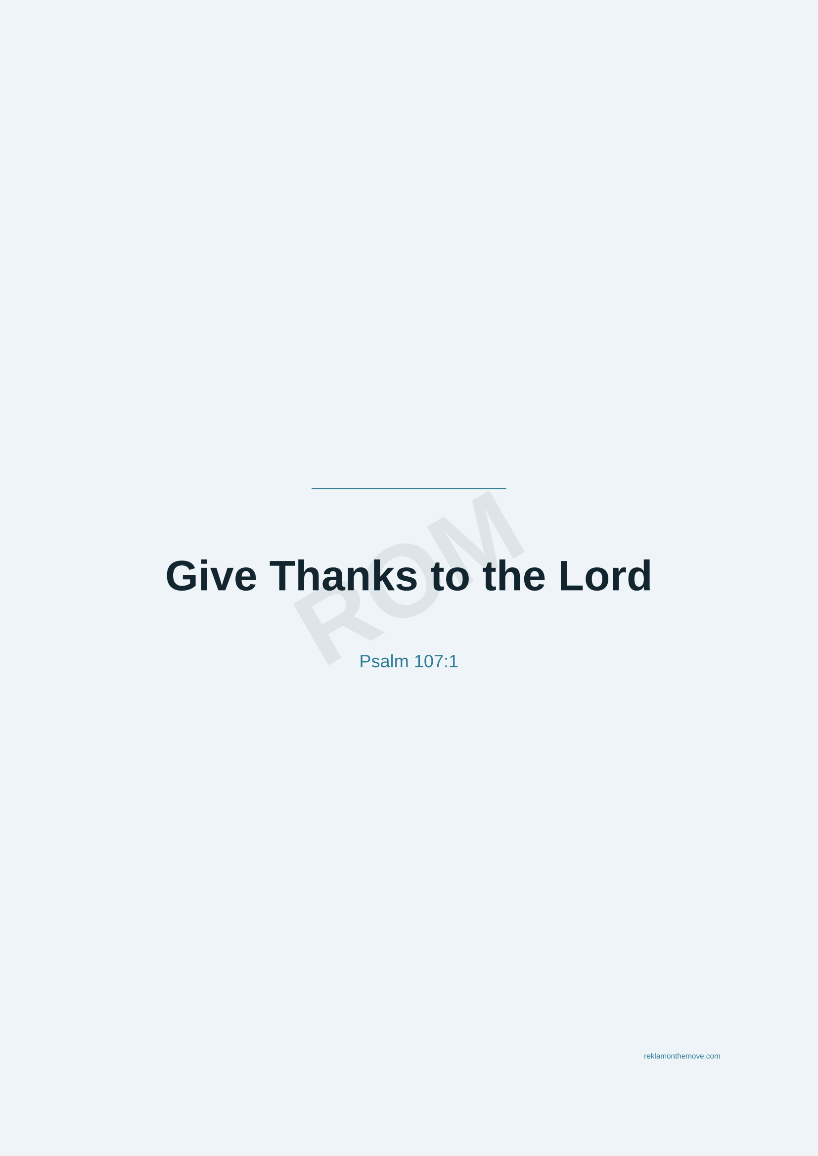 Give Thanks to the Lord · Okyanus — ROM dijital ürün önizlemesi (filigranlı)