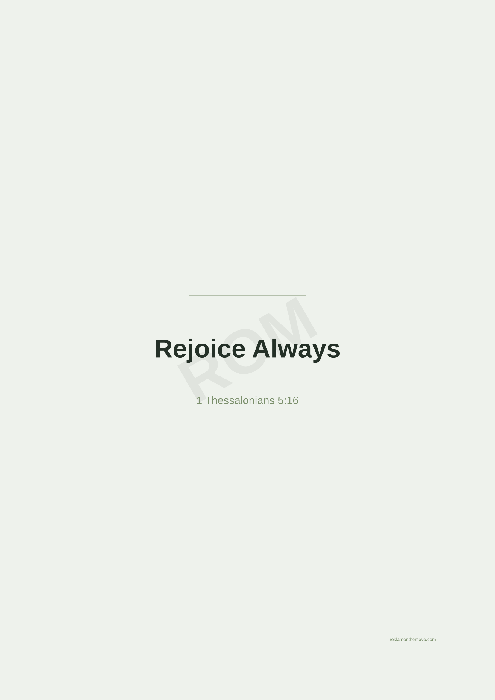 Rejoice Always · Adaçayı — ROM dijital ürün önizlemesi (filigranlı)
