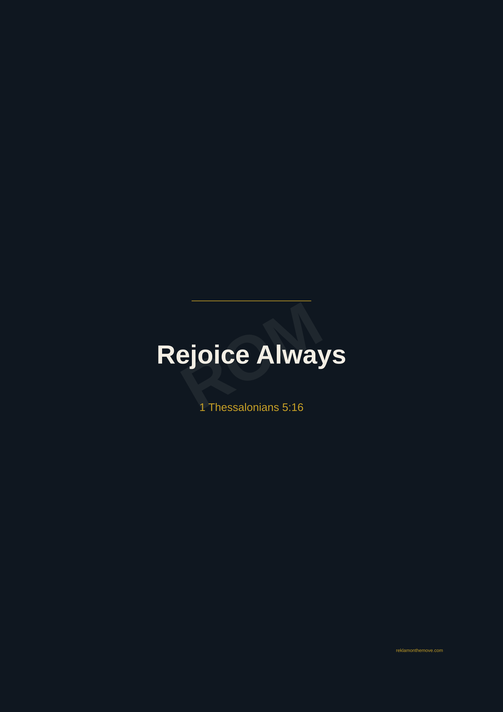 Rejoice Always · Gece — ROM dijital ürün önizlemesi (filigranlı)