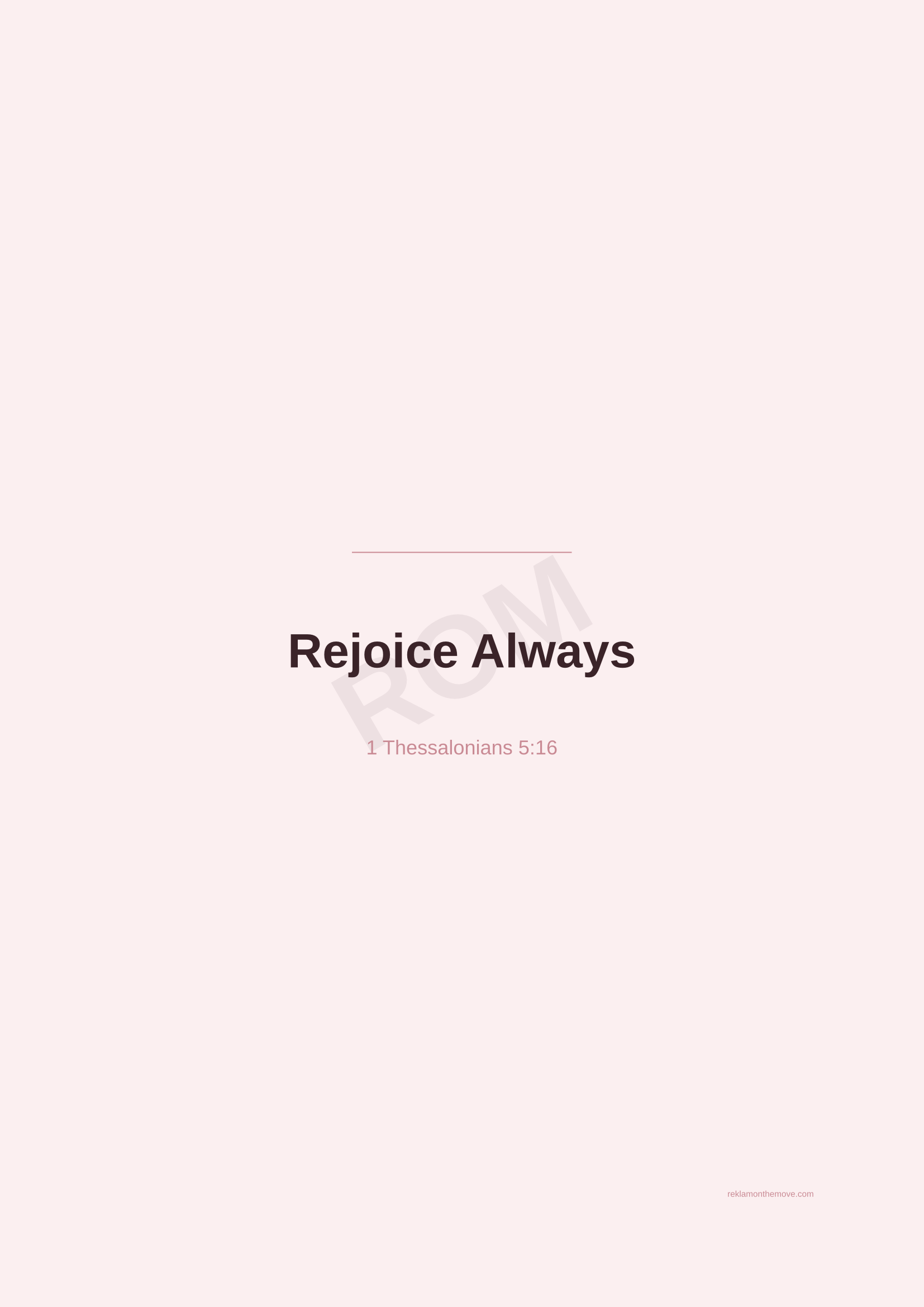 Rejoice Always · Gül — ROM dijital ürün önizlemesi (filigranlı)