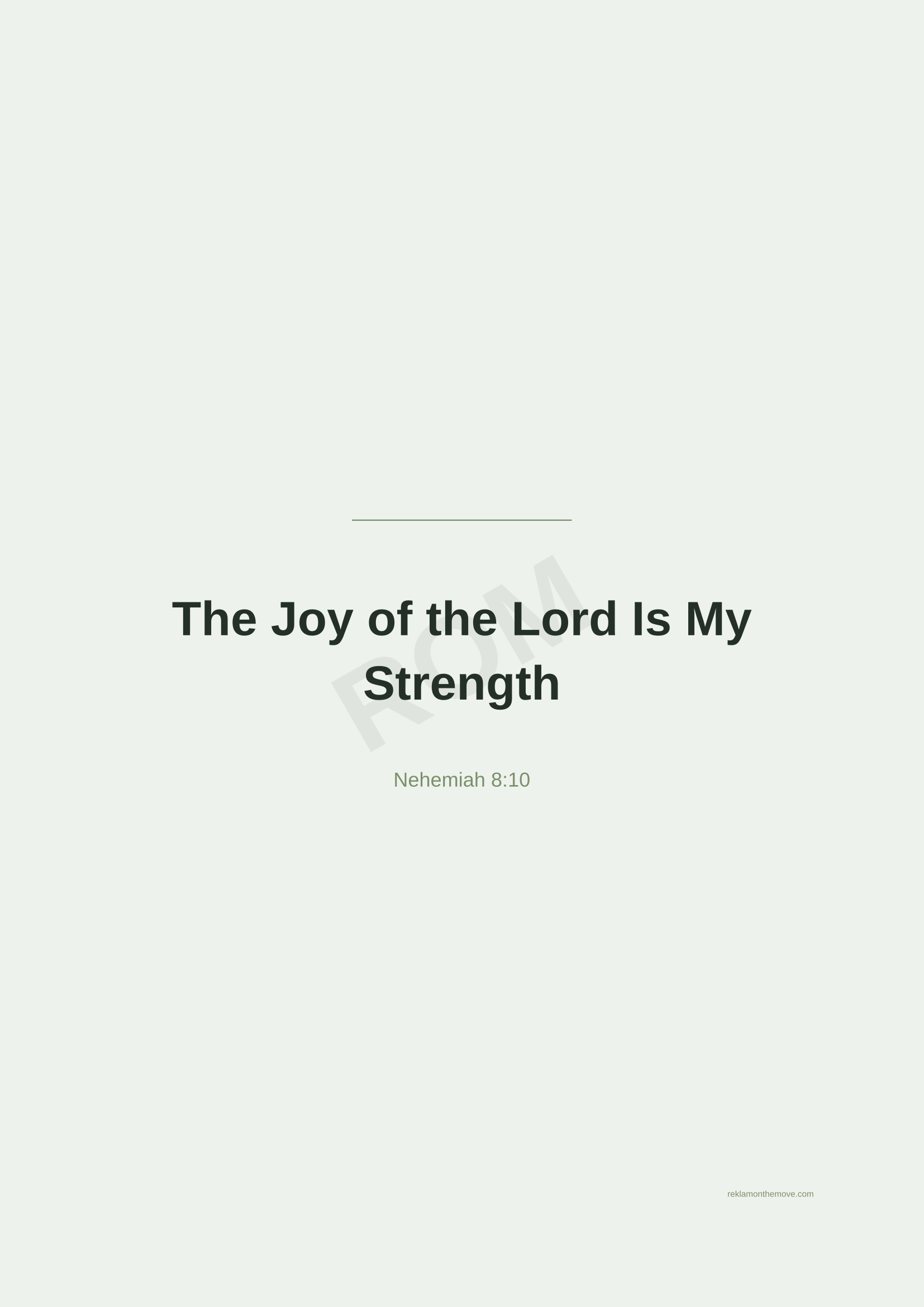 The Joy of the Lord Is My Strength · Adaçayı — ROM dijital ürün önizlemesi (filigranlı)