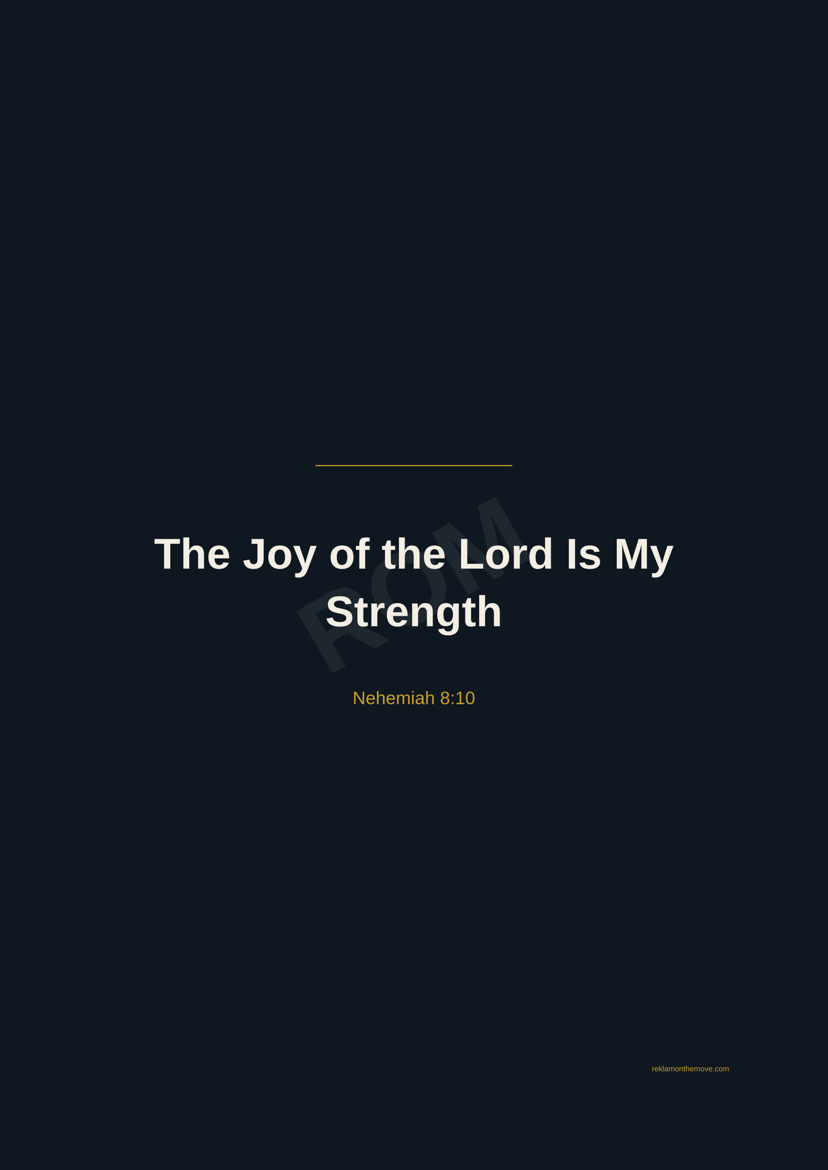 The Joy of the Lord Is My Strength · Gece — ROM dijital ürün önizlemesi (filigranlı)