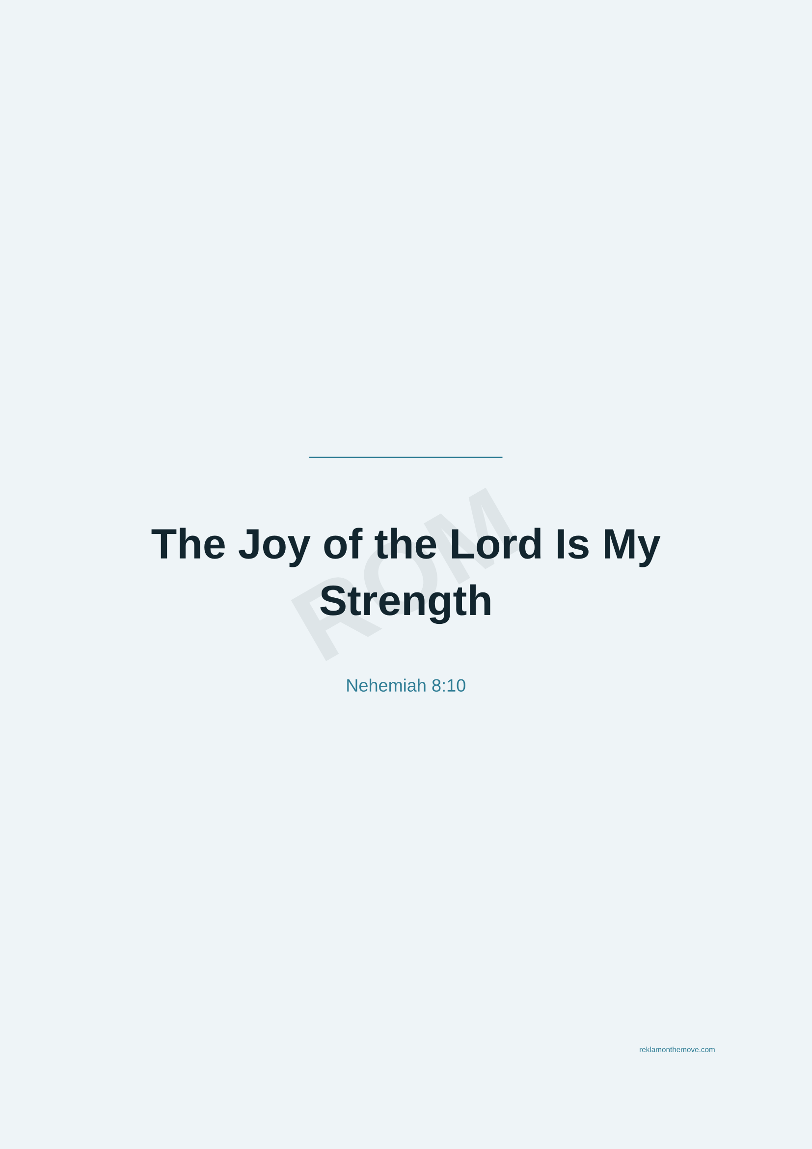 The Joy of the Lord Is My Strength · Okyanus — ROM dijital ürün önizlemesi (filigranlı)