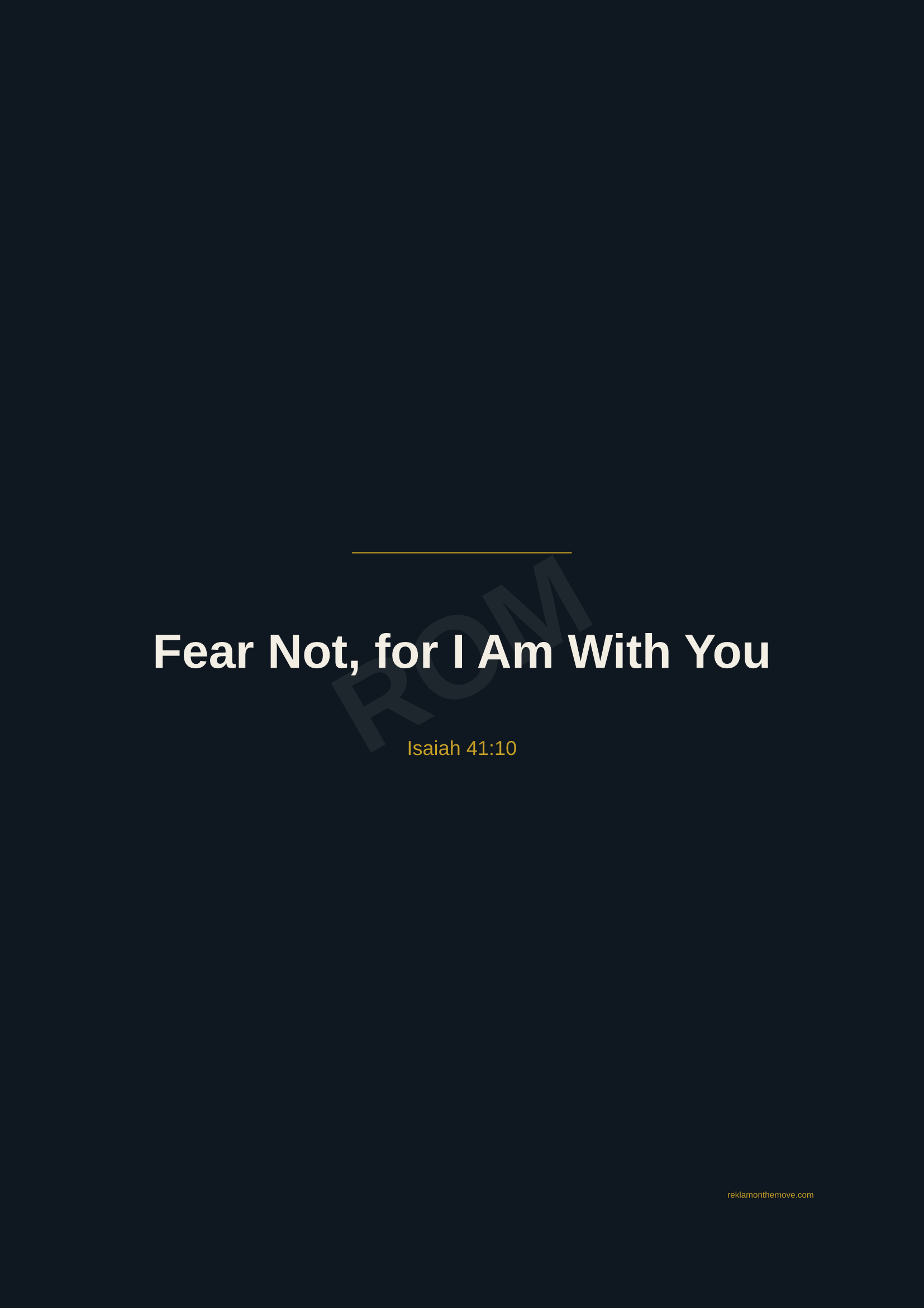 Fear Not, for I Am With You · Gece — ROM dijital ürün önizlemesi (filigranlı)