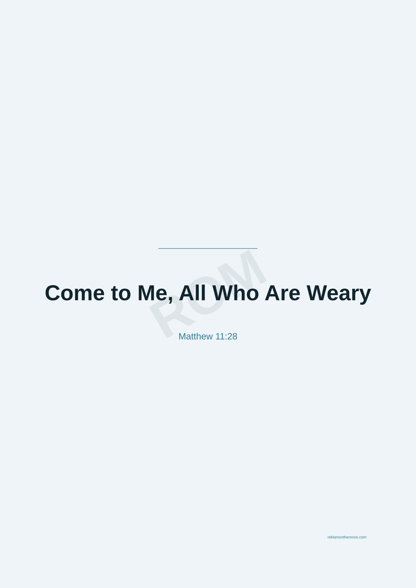 Come to Me, All Who Are Weary · Okyanus — ROM dijital ürün önizlemesi (filigranlı)