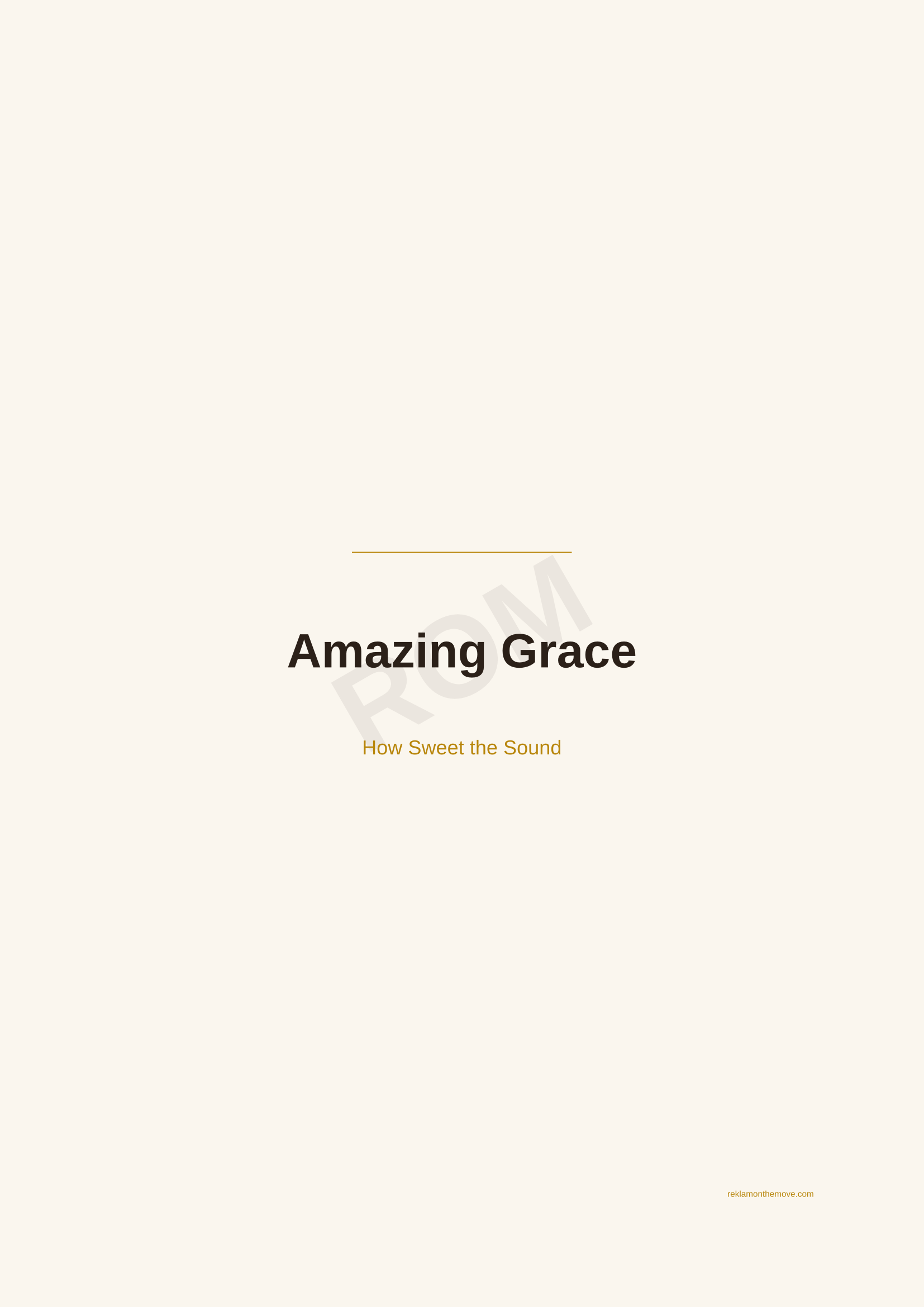 Amazing Grace · Espresso — ROM dijital ürün önizlemesi (filigranlı)