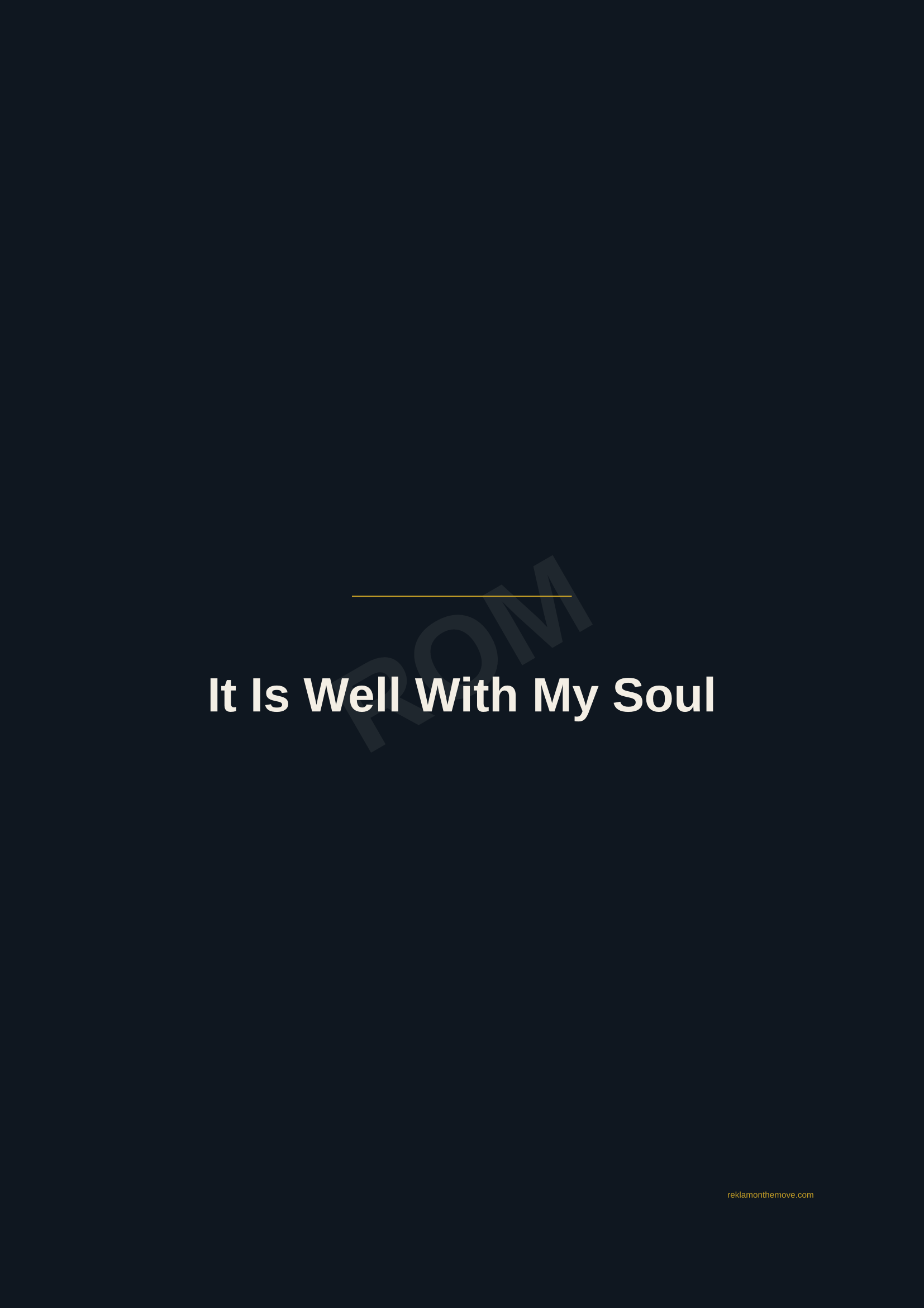 It Is Well With My Soul · Gece — ROM dijital ürün önizlemesi (filigranlı)
