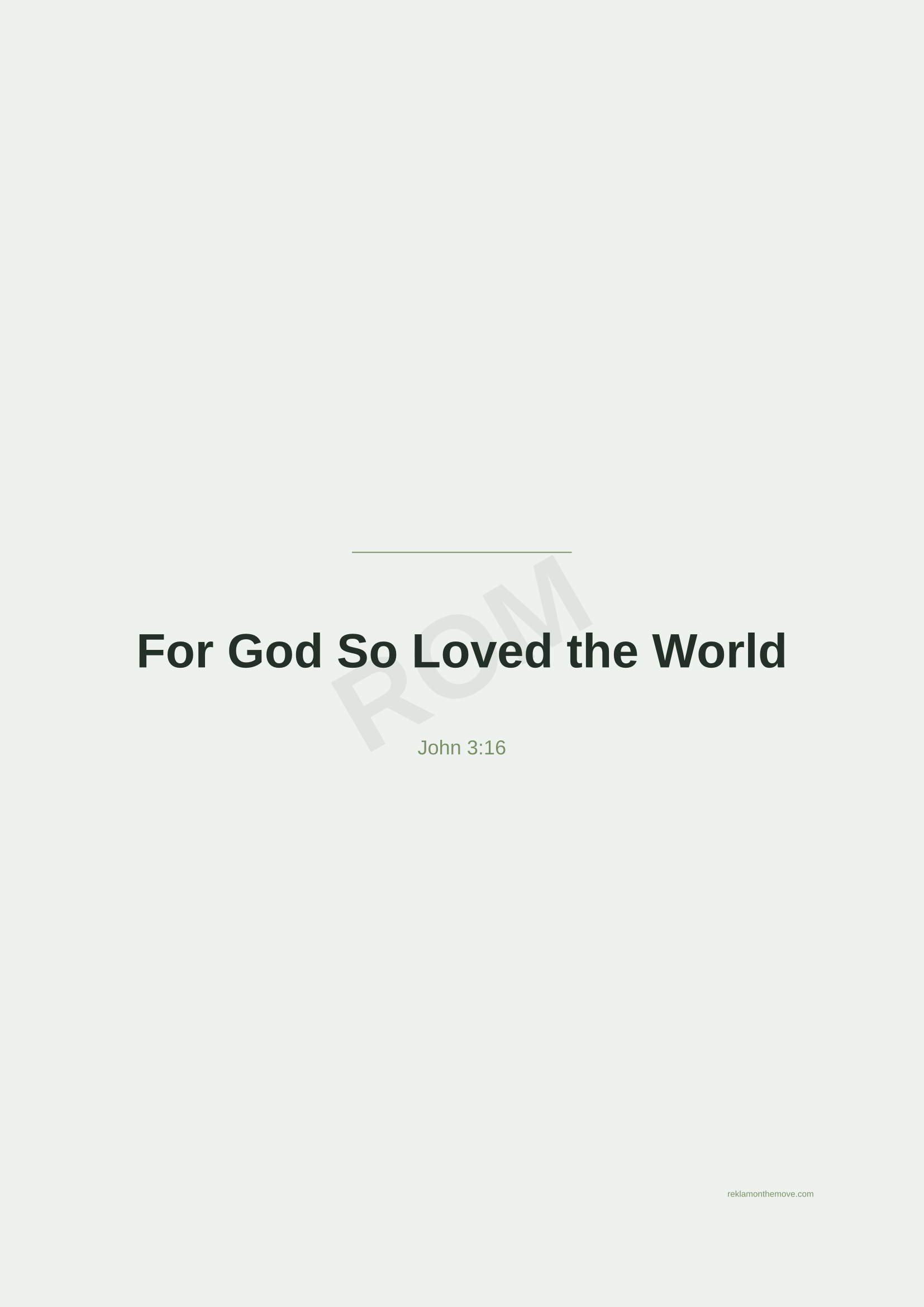 For God So Loved the World · Adaçayı — ROM dijital ürün önizlemesi (filigranlı)