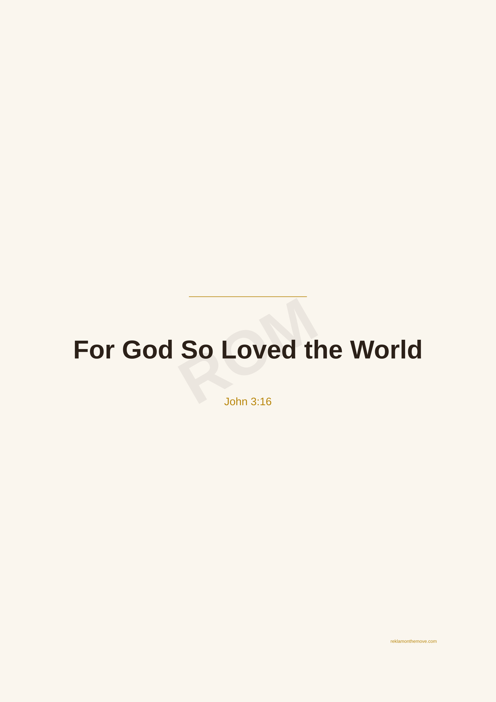 For God So Loved the World · Espresso — ROM dijital ürün önizlemesi (filigranlı)